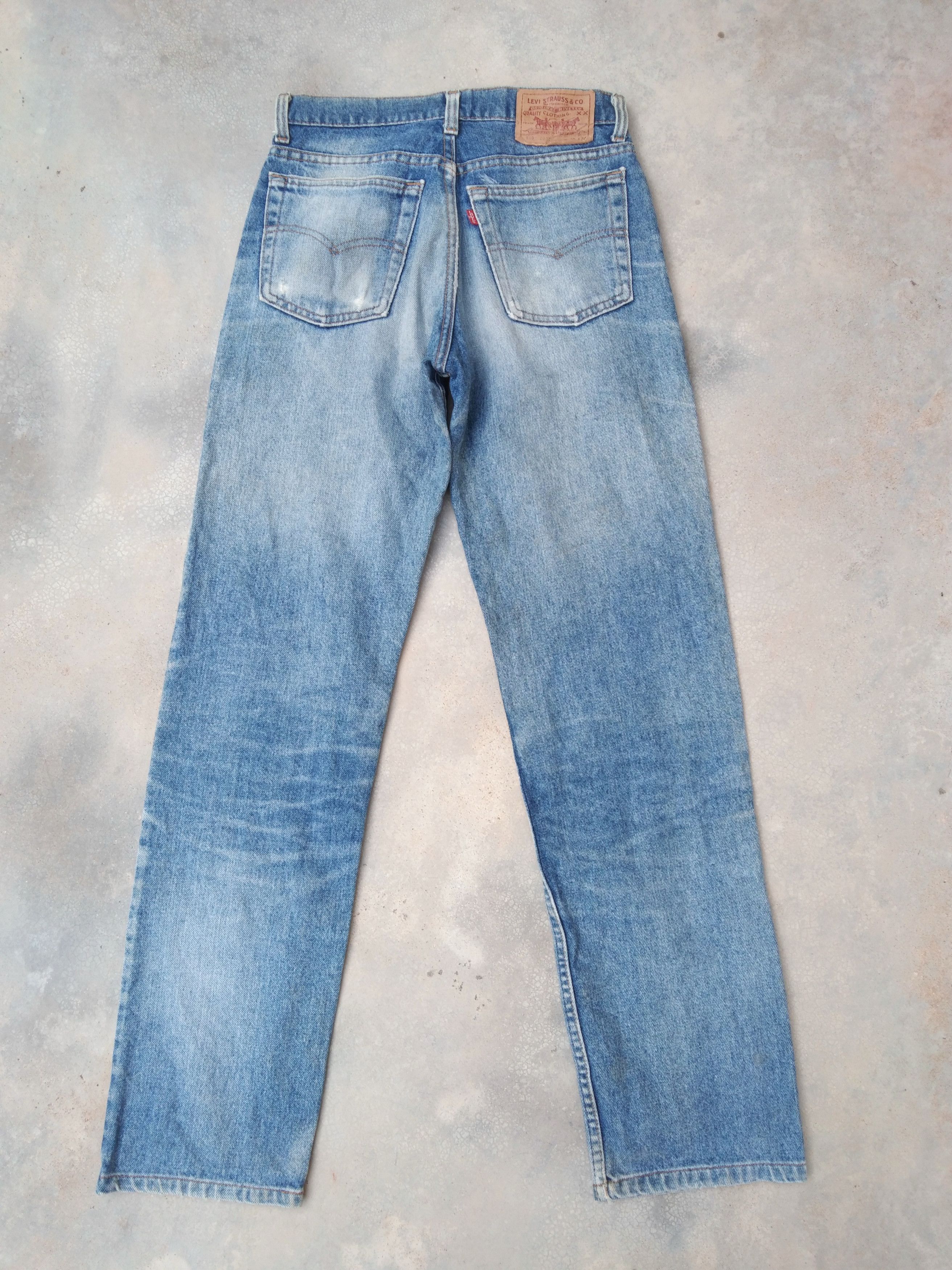 Jean × Levi's × Vintage 90s Vintage Levis 510 Made In USA Distressed Jeans 28x31 Size US 28 / EU 44 - 2 Thumbnail