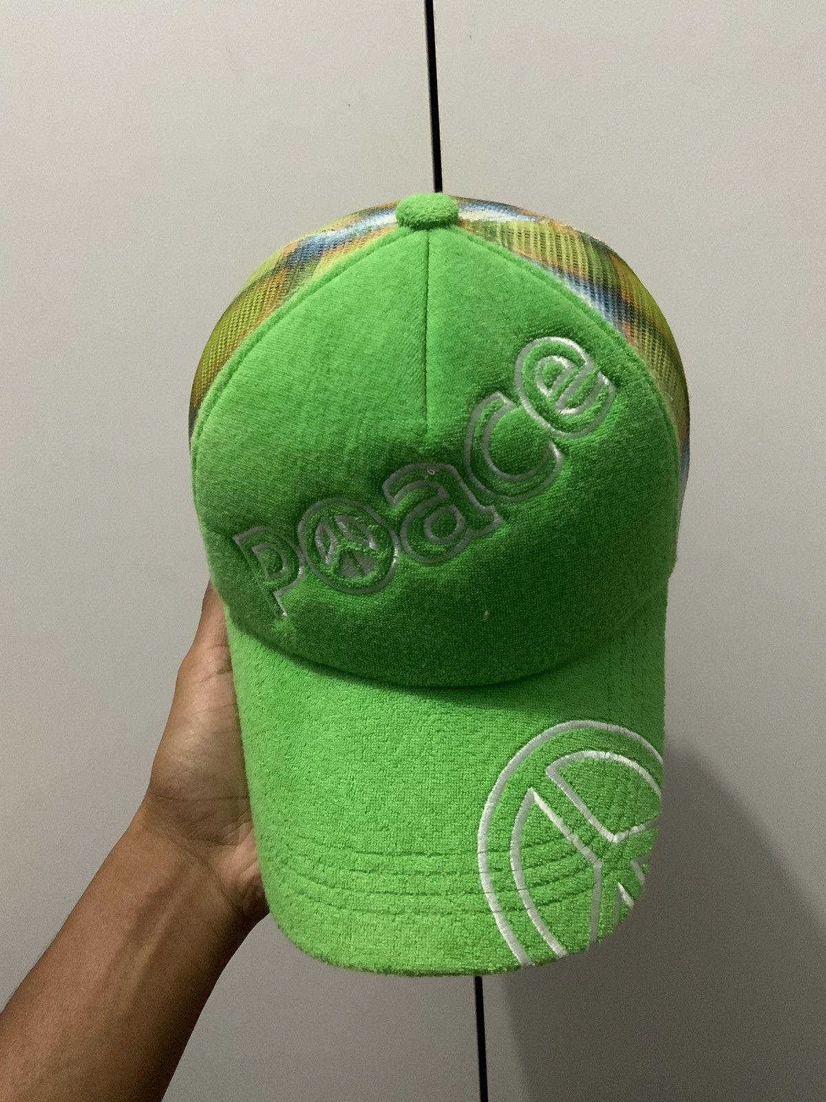 If Six Was Nine PEACE No War Green Fullmesh Trucker Hat Size ONE SIZE - 6 Thumbnail