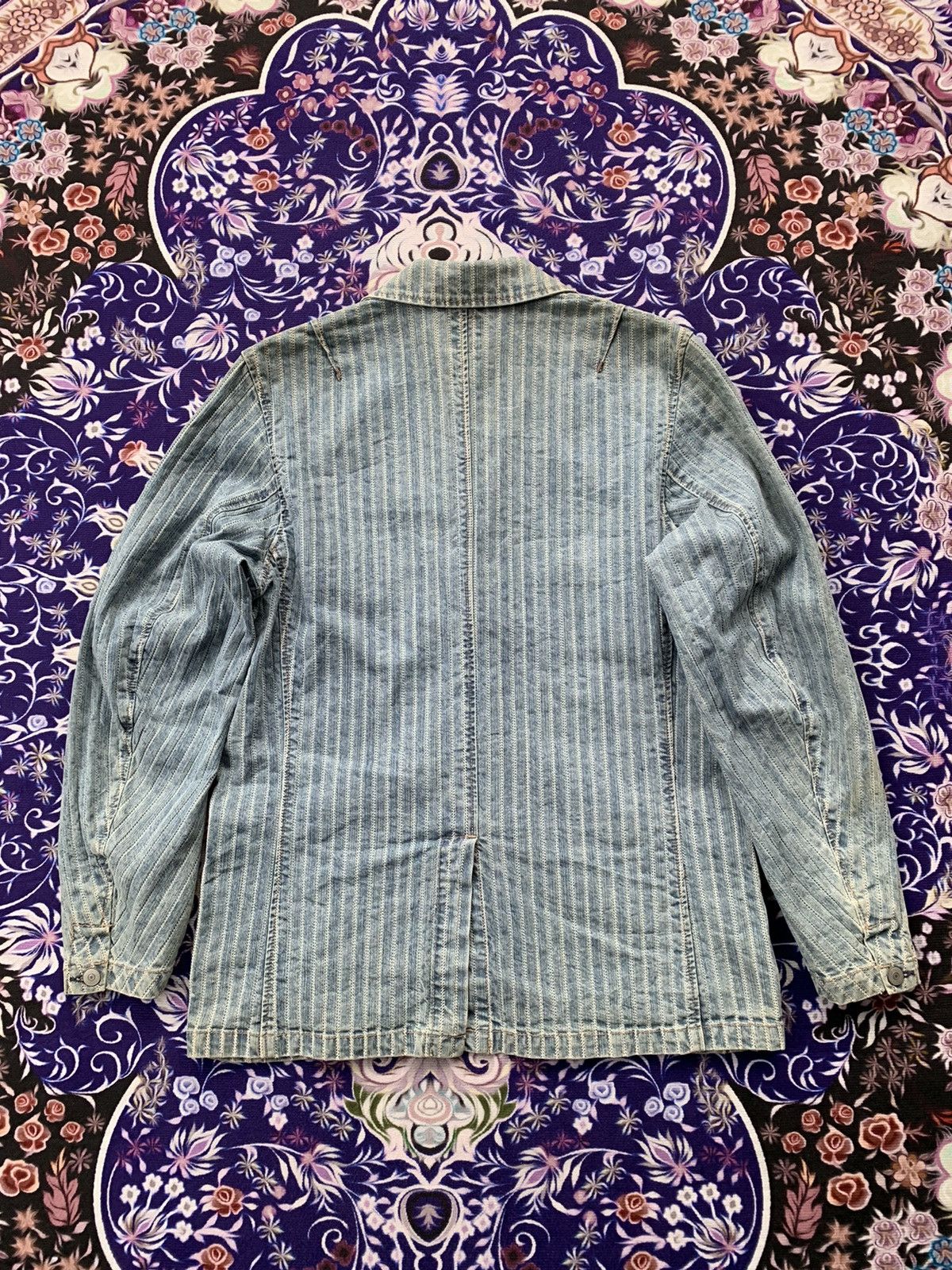 Japanese Brand Weldgin Hickory Style Denim Jacket Size US L / EU 52-54 / 3 - 5 Thumbnail