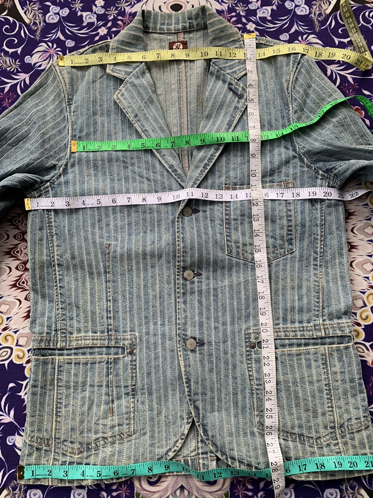Japanese Brand Weldgin Hickory Style Denim Jacket Size US L / EU 52-54 / 3 - 8 Thumbnail