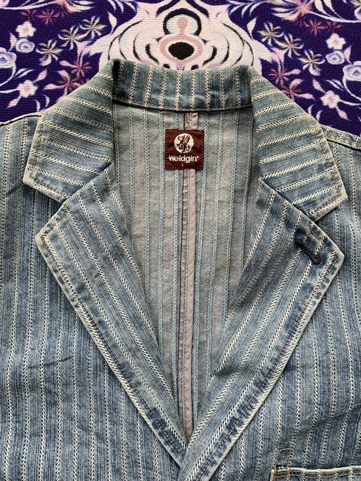 Japanese Brand Weldgin Hickory Style Denim Jacket Size US L / EU 52-54 / 3 - 4 Thumbnail