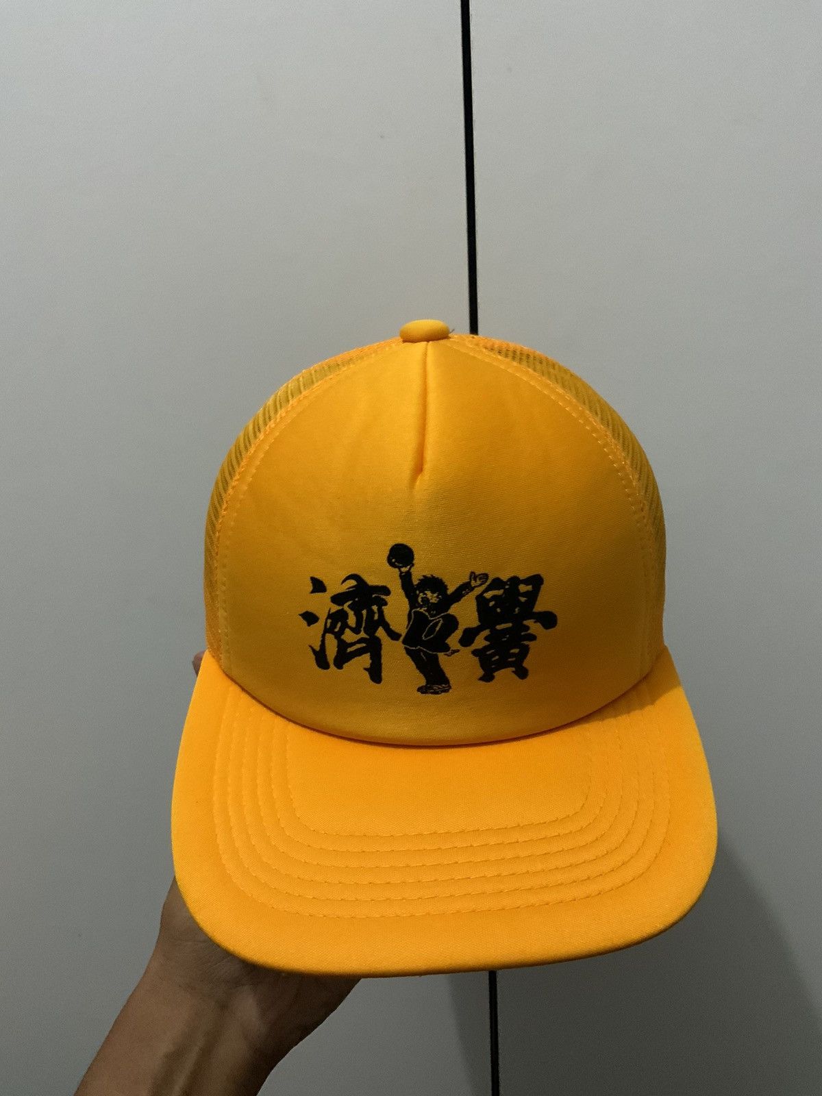 Vintage Vintage Japan Anime Print Yellow Trucker Hat Cap Size ONE SIZE - 6 Thumbnail
