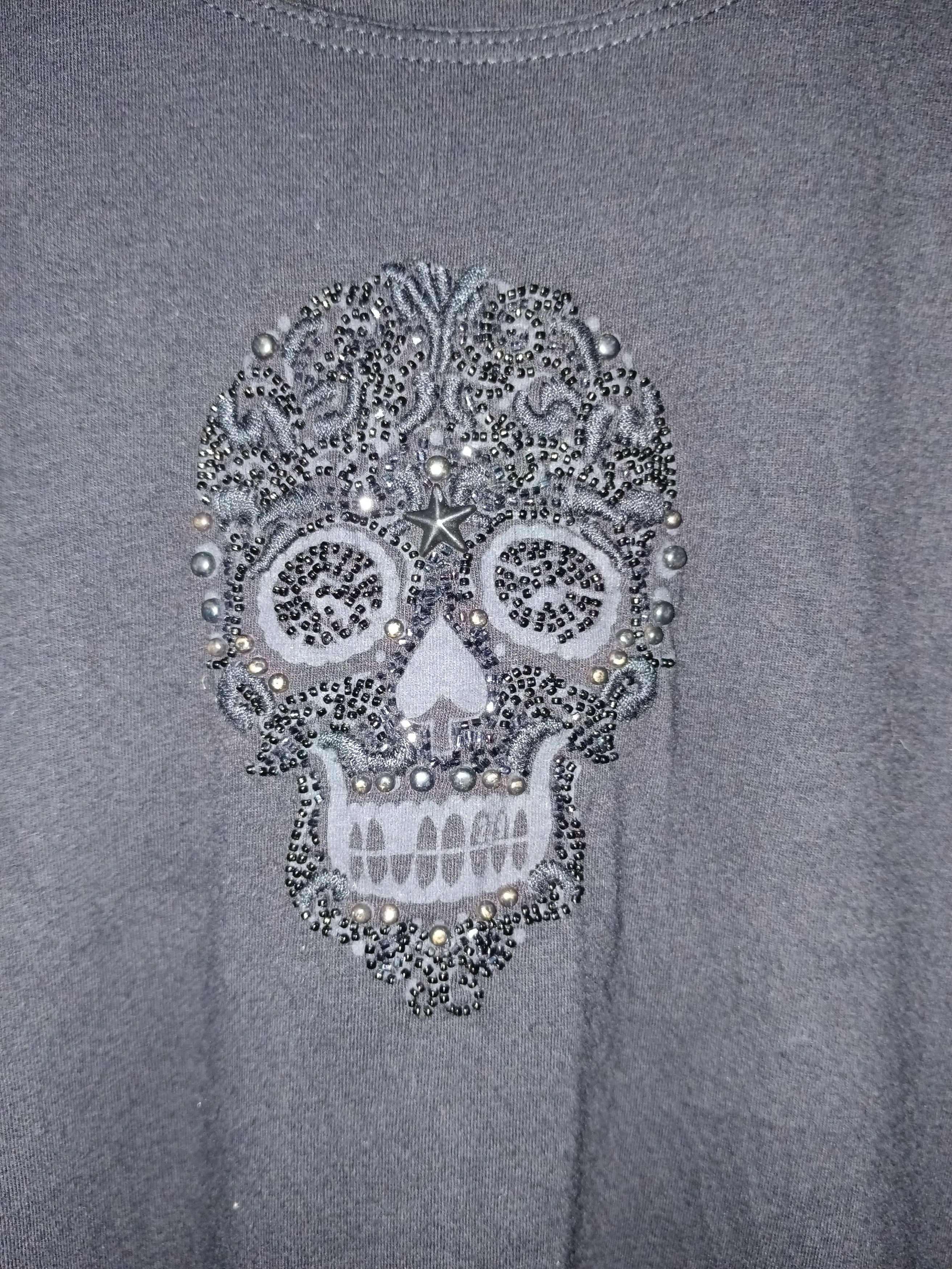 14th Addiction × Beauty Beast × If Six Was Nine Vintage 291295=Homme Distressed TShirt Skull Size US M / EU 48-50 / 2 - 3 Thumbnail