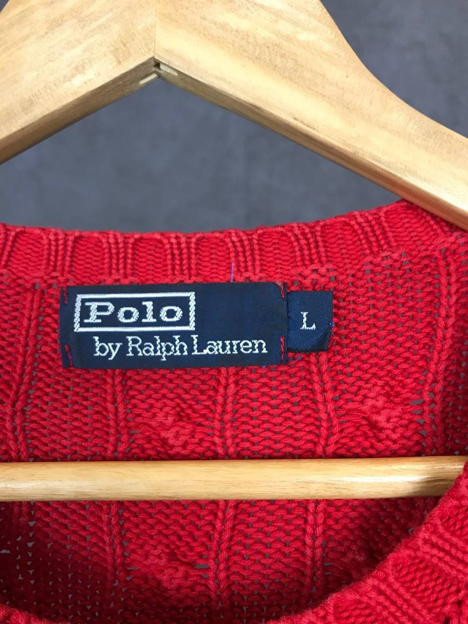 Vintage Polo Ralph Lauren vintage luxury red sweater Size US L / EU 52-54 / 3 - 3 Thumbnail