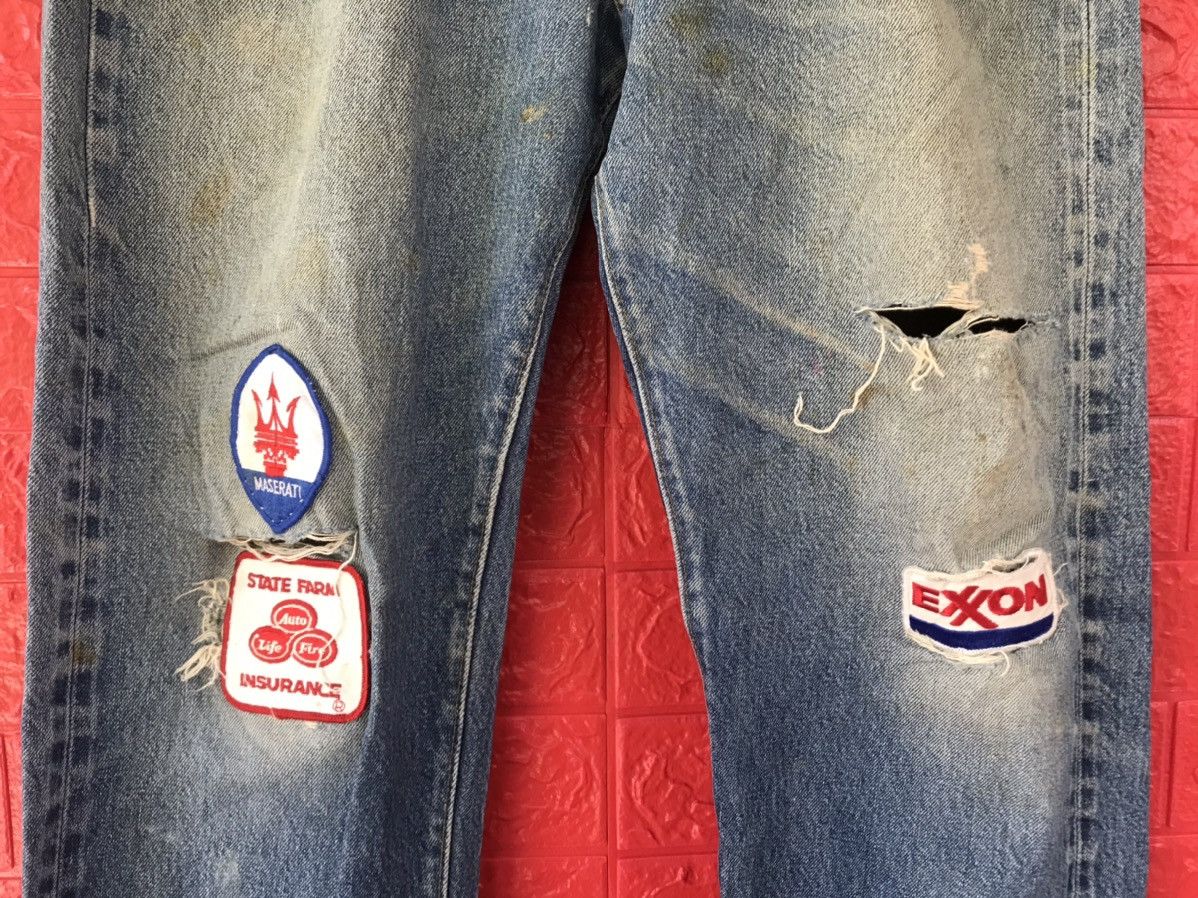 Levi's × Vintage Vintage 70s Levis 501 Redline Selvedge Patchers Jeans Size US 34 / EU 50 - 4 Thumbnail