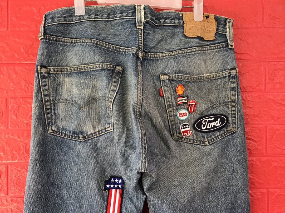 Levi's × Vintage Vintage 70s Levis 501 Redline Selvedge Patchers Jeans Size US 34 / EU 50 - 10 Thumbnail