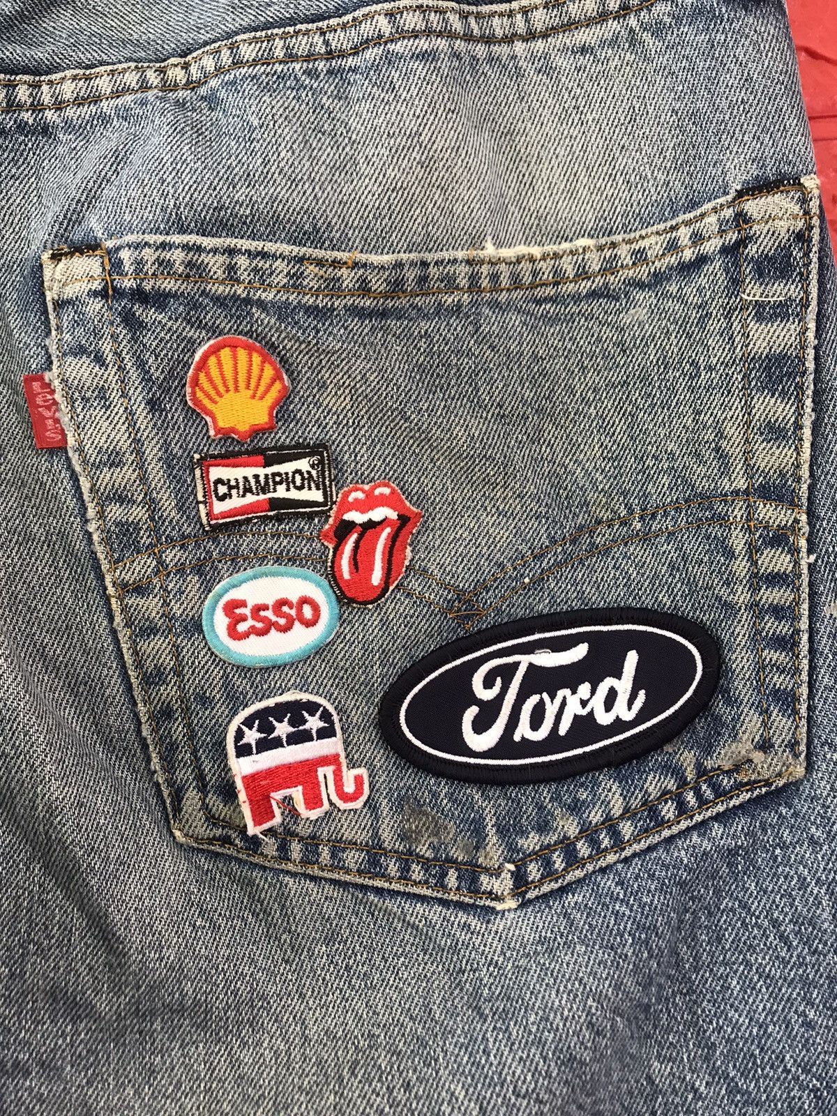 Levi's × Vintage Vintage 70s Levis 501 Redline Selvedge Patchers Jeans Size US 34 / EU 50 - 13 Thumbnail
