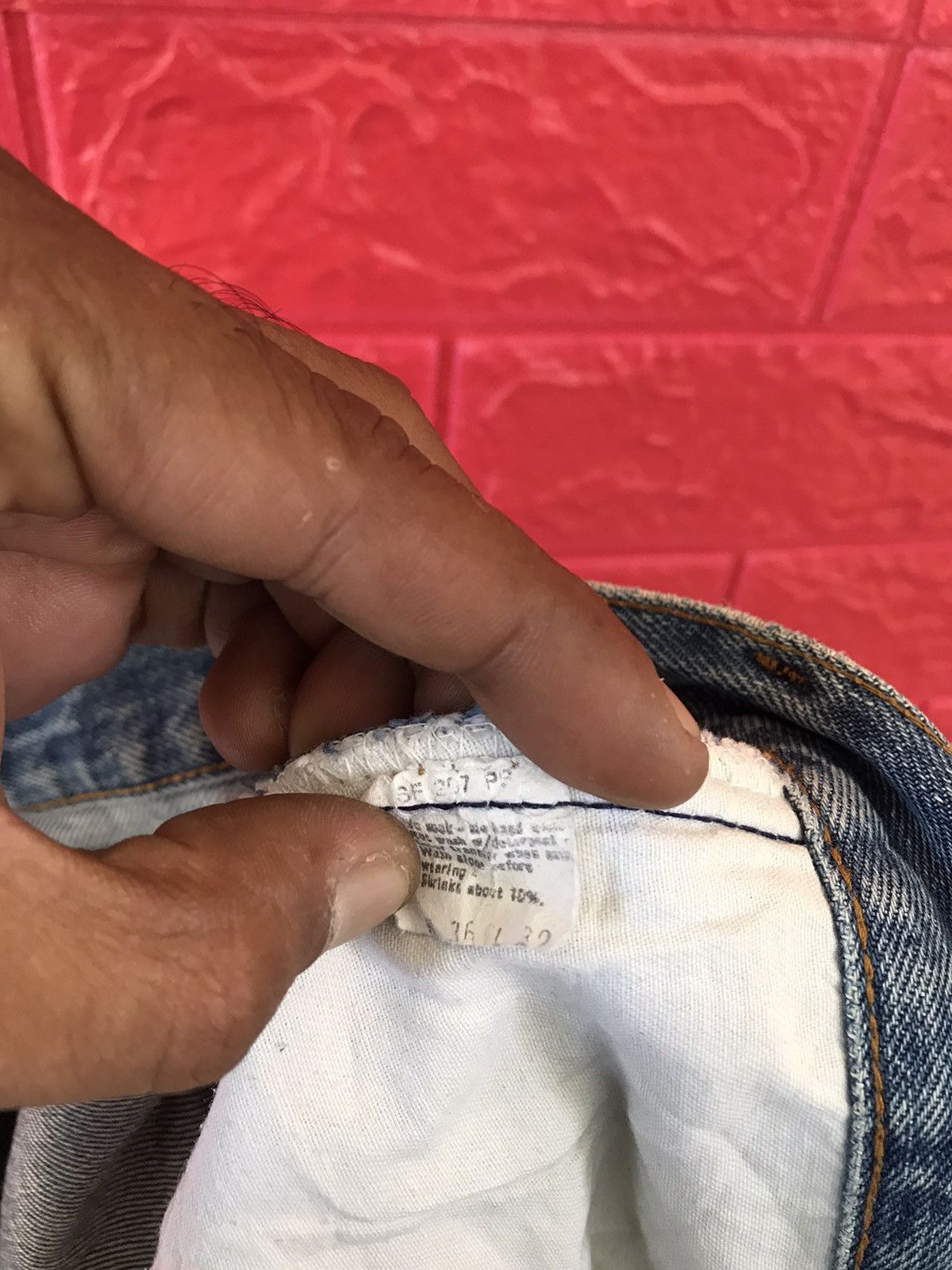 Levi's × Vintage Vintage 70s Levis 501 Redline Selvedge Patchers Jeans Size US 34 / EU 50 - 22 Thumbnail