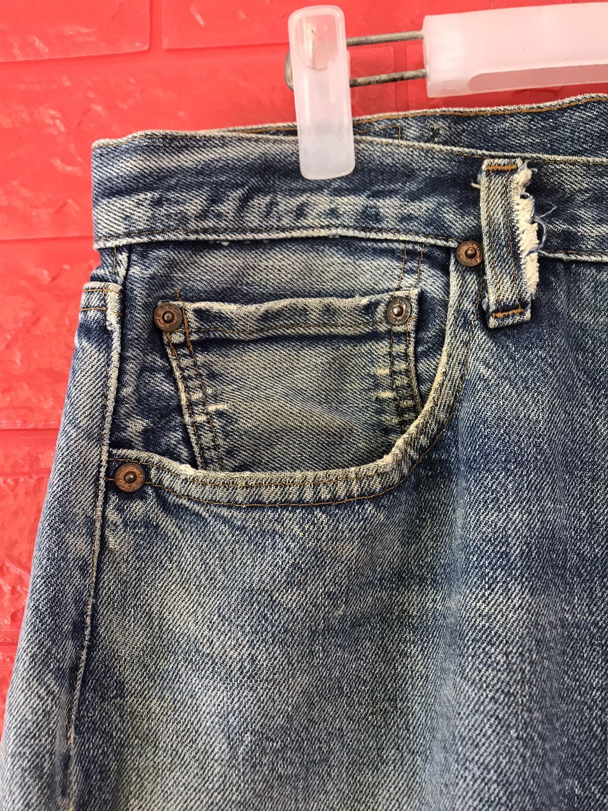Levi's × Vintage Vintage 70s Levis 501 Redline Selvedge Patchers Jeans Size US 34 / EU 50 - 8 Thumbnail