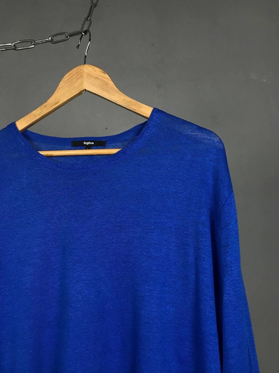 tigha Tigha luxury streetwear distressed blue sweatshirt Size US XL / EU 56 / 4 - 2 Thumbnail