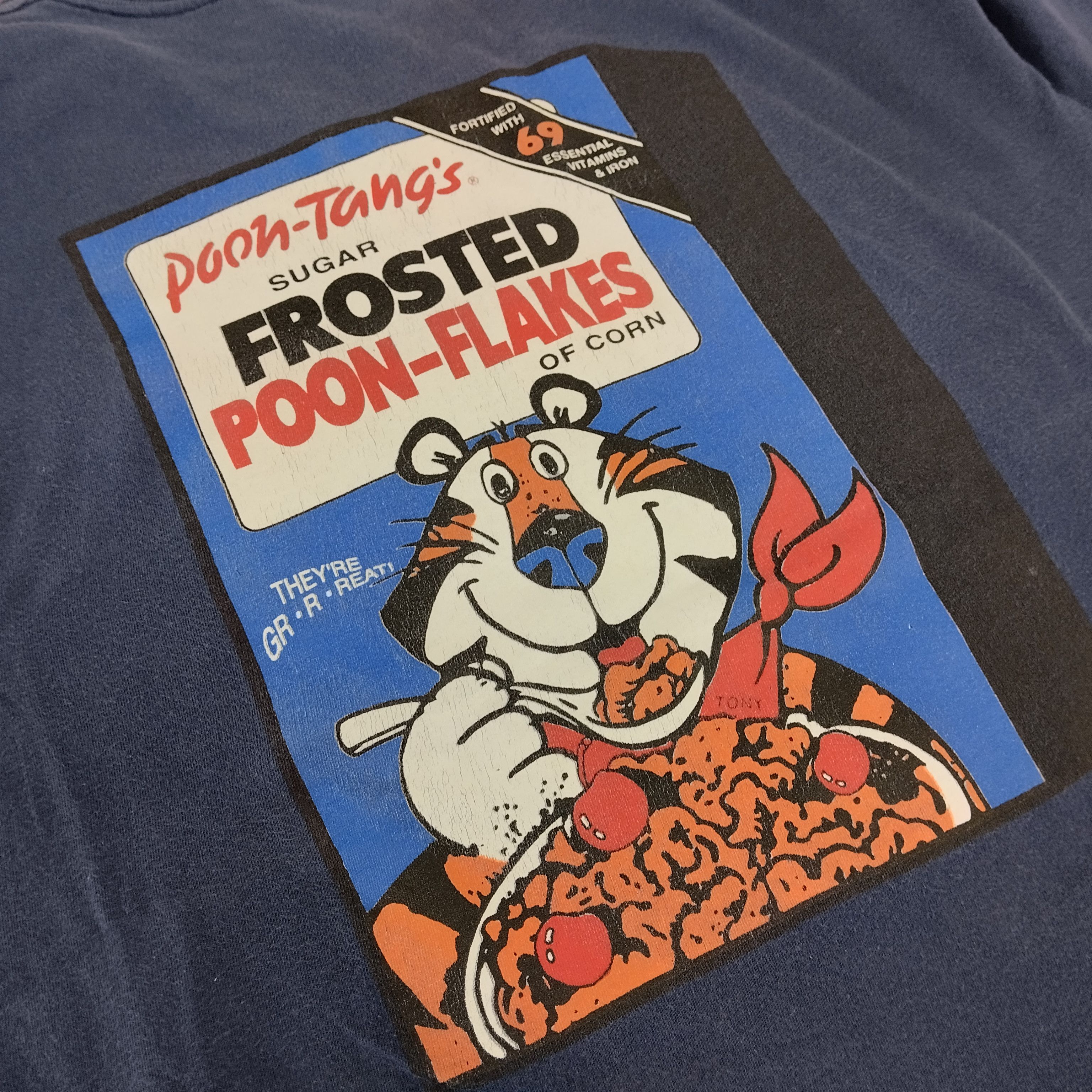 Vintage Poon Tangs Sugar Frosted Poon Flakes Vintage Tshirt Size US L / EU 52-54 / 3 - 2 Thumbnail