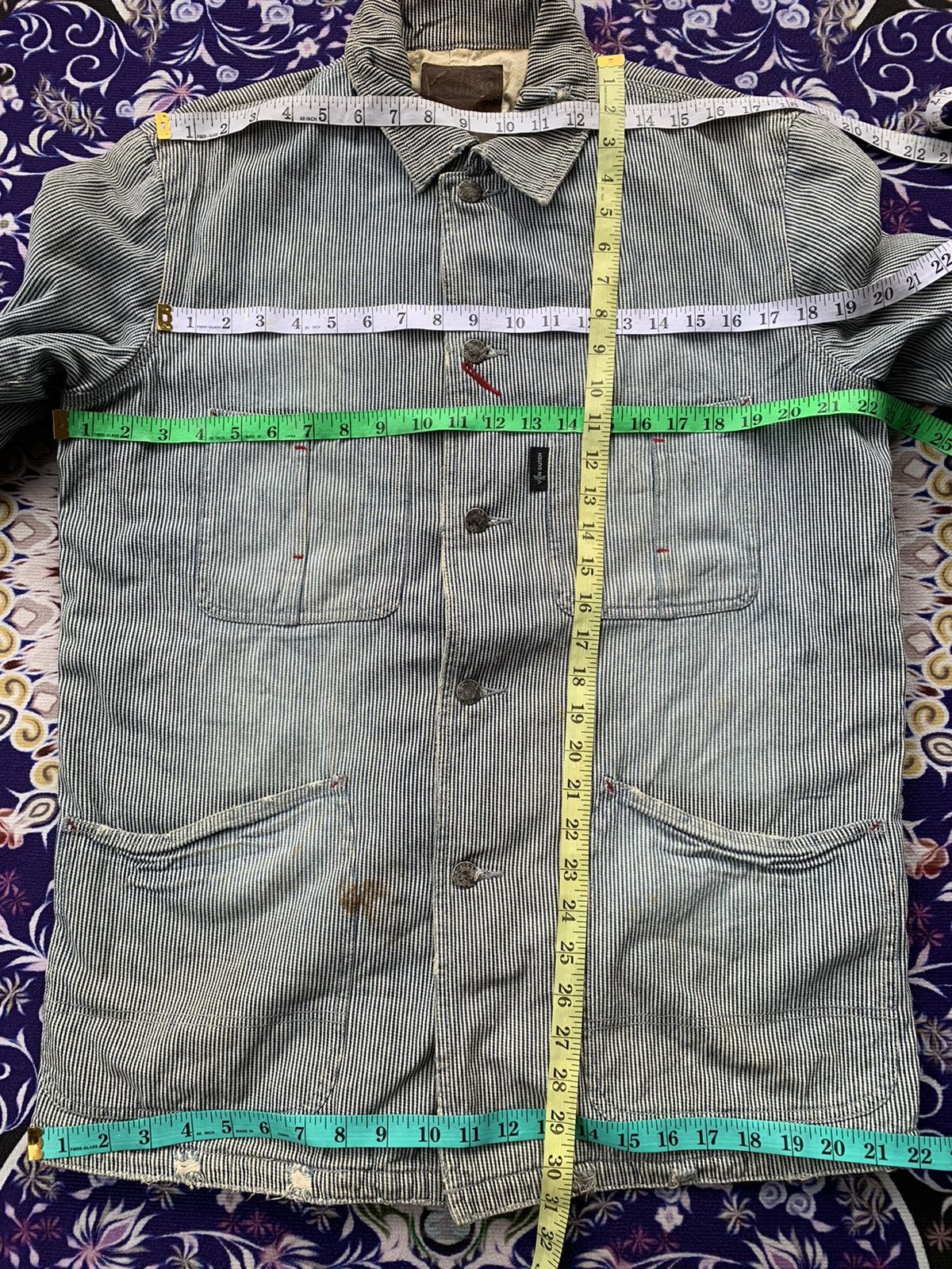 Von Dutch Vintage Von Dutch Hickory Denim Chore Jacket Size US M / EU 48-50 / 2 - 12 Thumbnail