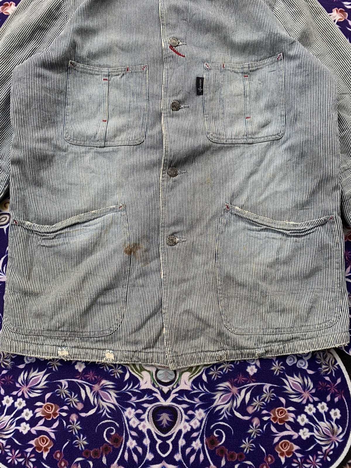 Von Dutch Vintage Von Dutch Hickory Denim Chore Jacket Size US M / EU 48-50 / 2 - 2 Thumbnail
