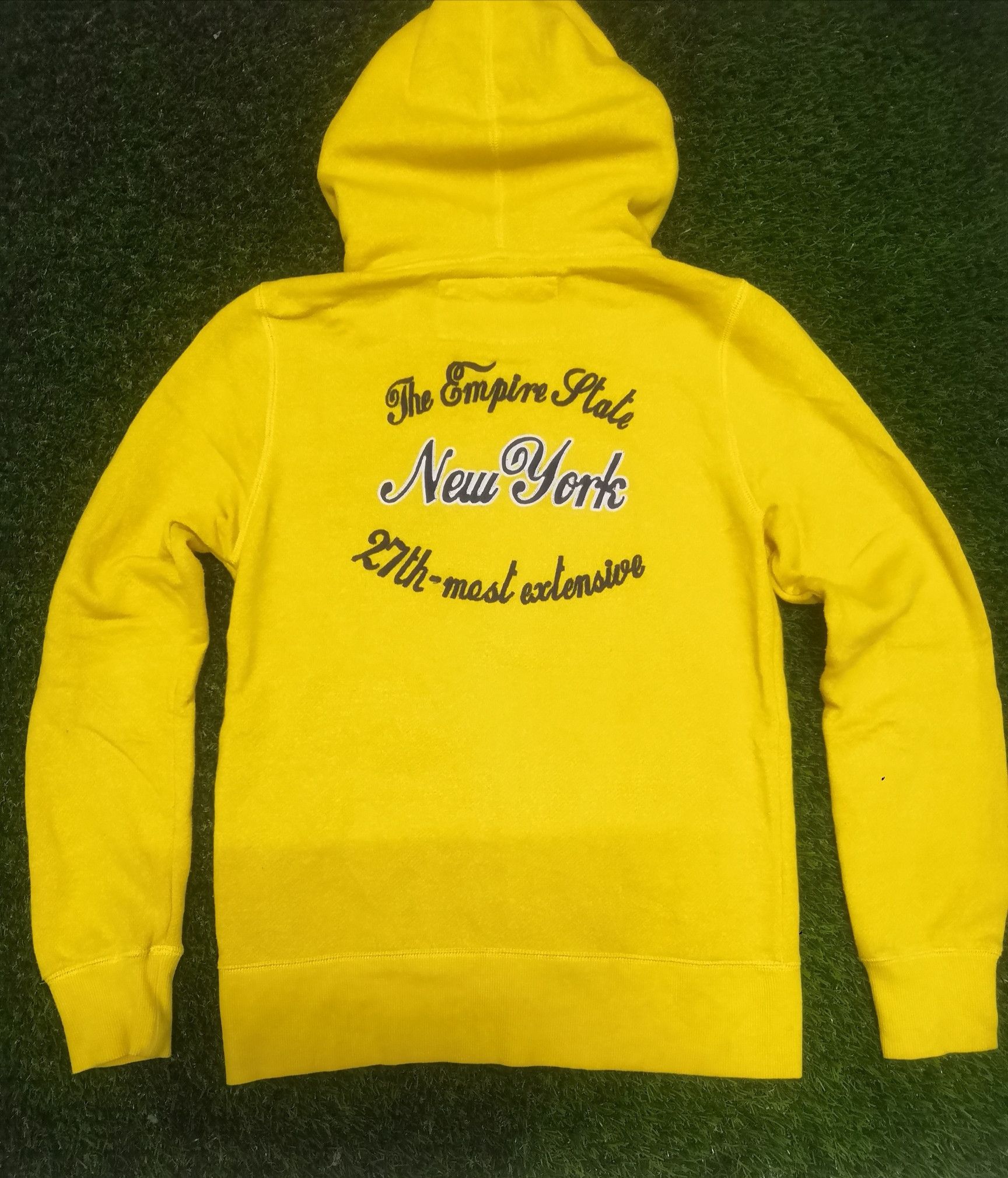 Japanese Brand Back Number New York Zipper Up Hoodie Yellow Medium Size US M / EU 48-50 / 2 - 2 Thumbnail