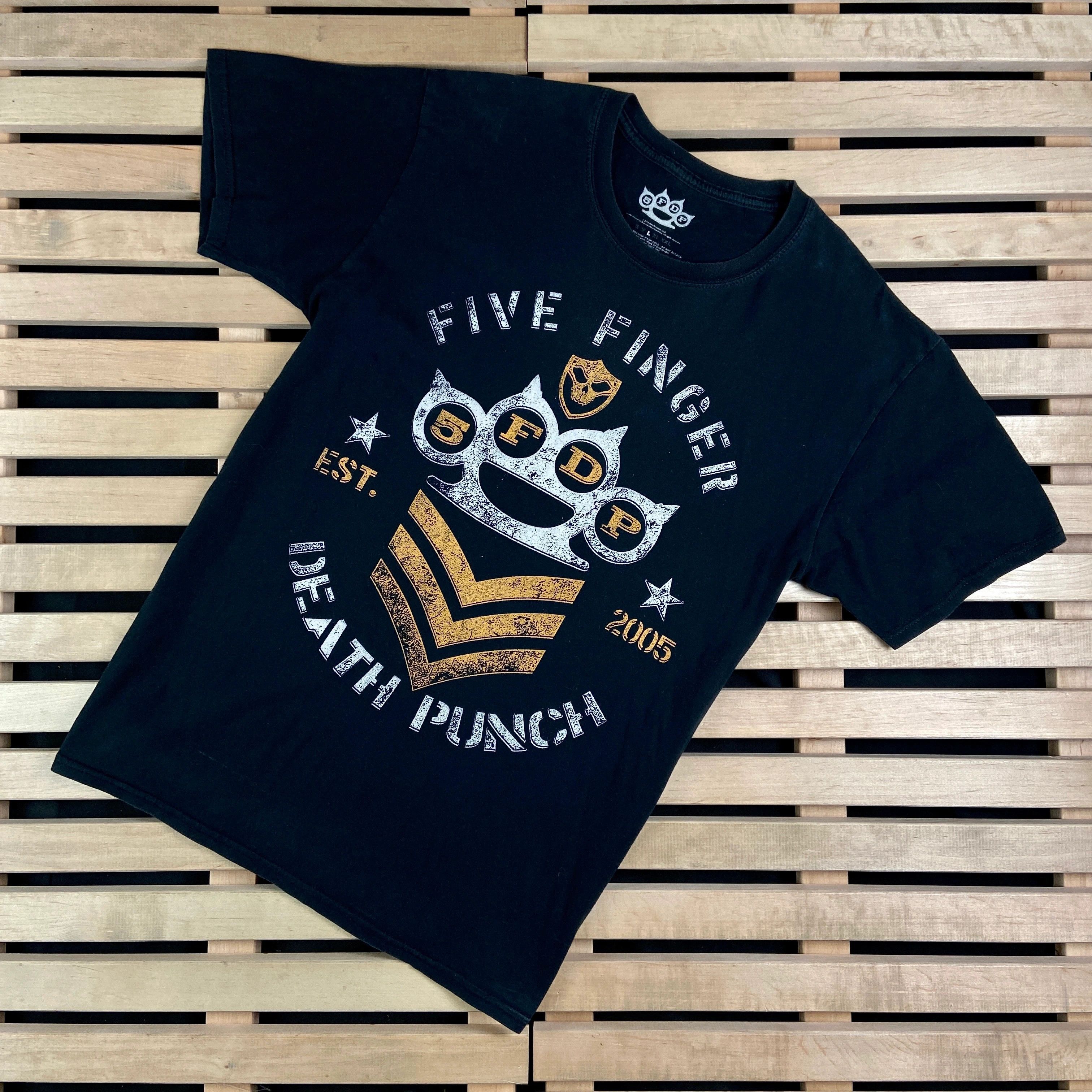 Band Tees × Vintage Mens Vintage T Shirt Five Finger Death Pung 2005 Size L Size US L / EU 52-54 / 3 - 1 Thumbnail