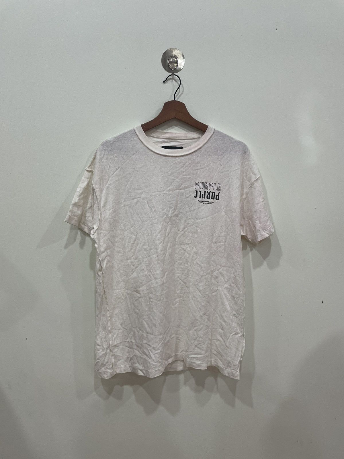 Purple Purple Plain White Tshirt Size US S / EU 44-46 / 1 - 1 Thumbnail
