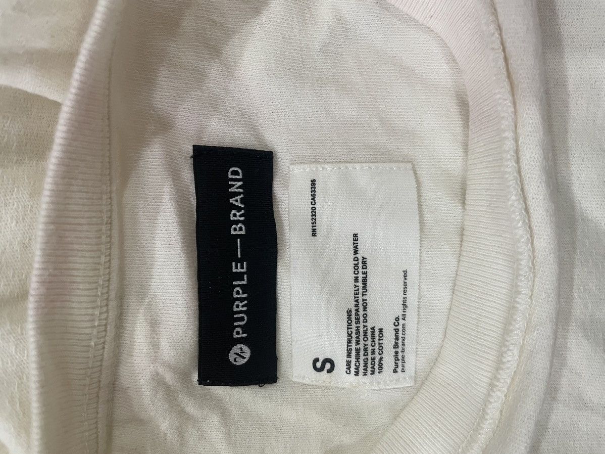 Purple Purple Plain White Tshirt Size US S / EU 44-46 / 1 - 4 Thumbnail
