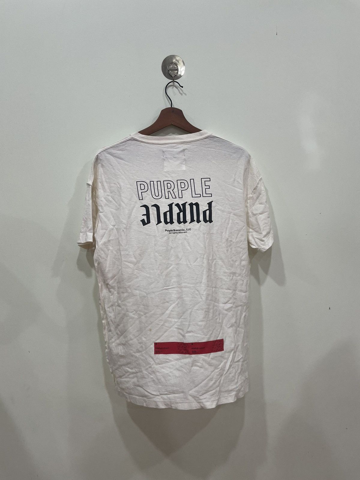 Purple Purple Plain White Tshirt Size US S / EU 44-46 / 1 - 2 Thumbnail