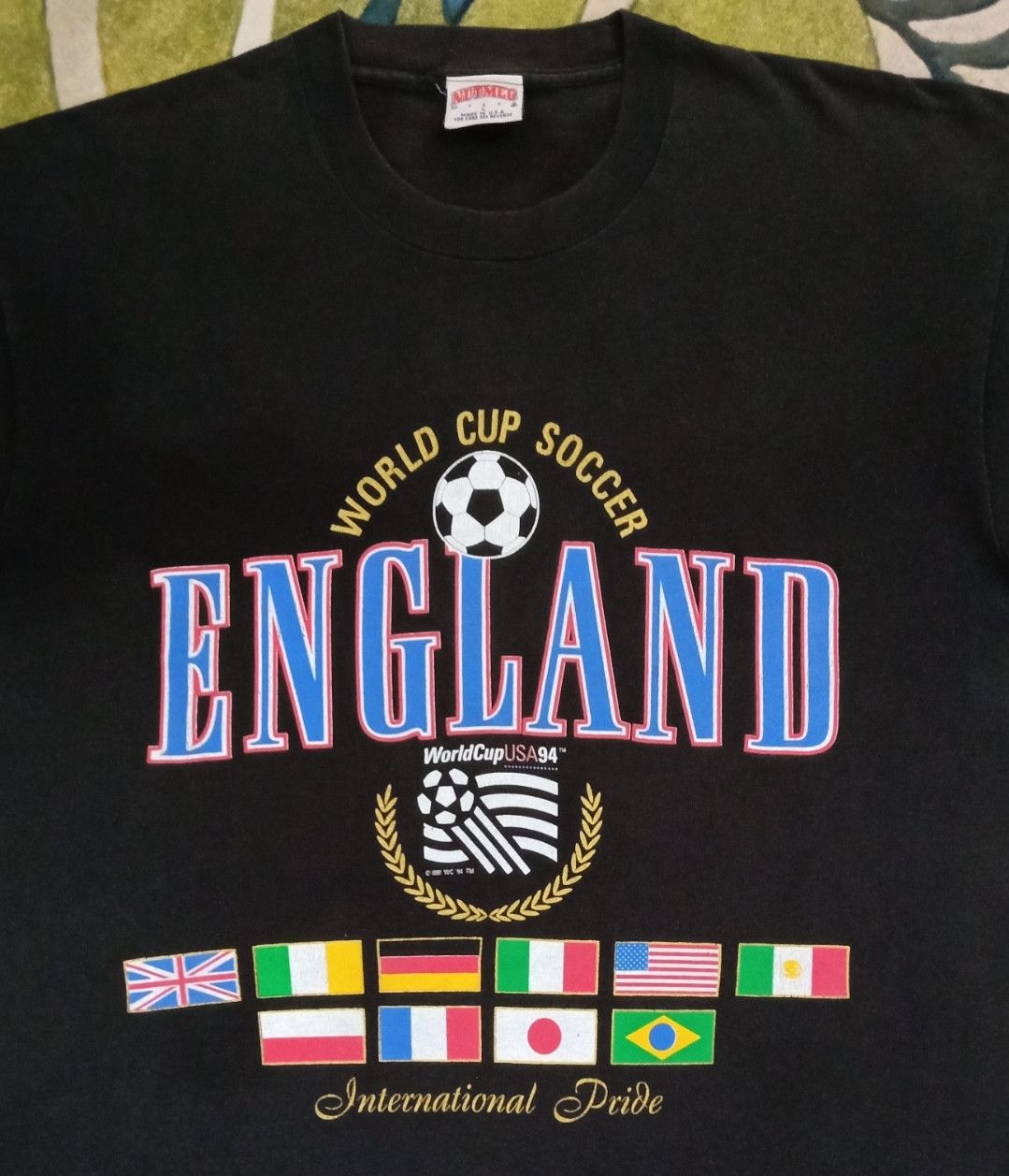 Nutmeg × Vintage Vintage 90s FIFA World Cup USA 1994 : England T-shirt Size US L / EU 52-54 / 3 - 5 Thumbnail