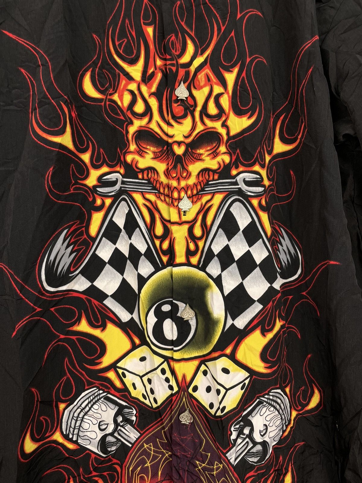 Dragonfly Dragonfly flame chicanos style button up shirt Size US XL / EU 56 / 4 - 4 Thumbnail