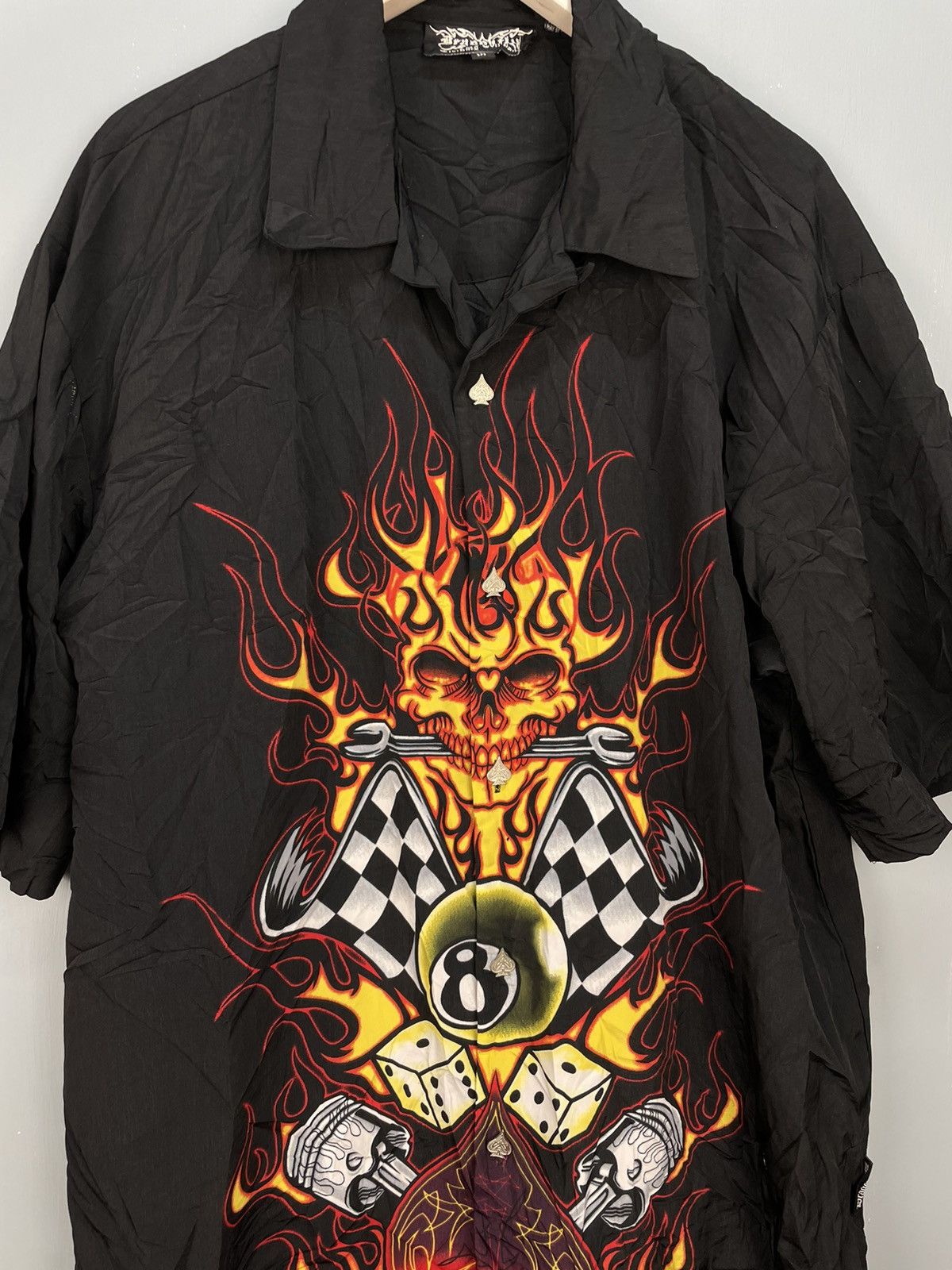 Dragonfly Dragonfly flame chicanos style button up shirt Size US XL / EU 56 / 4 - 3 Thumbnail