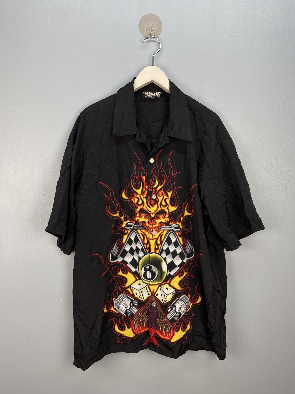 Dragonfly Dragonfly flame chicanos style button up shirt Size US XL / EU 56 / 4 - 1 Thumbnail