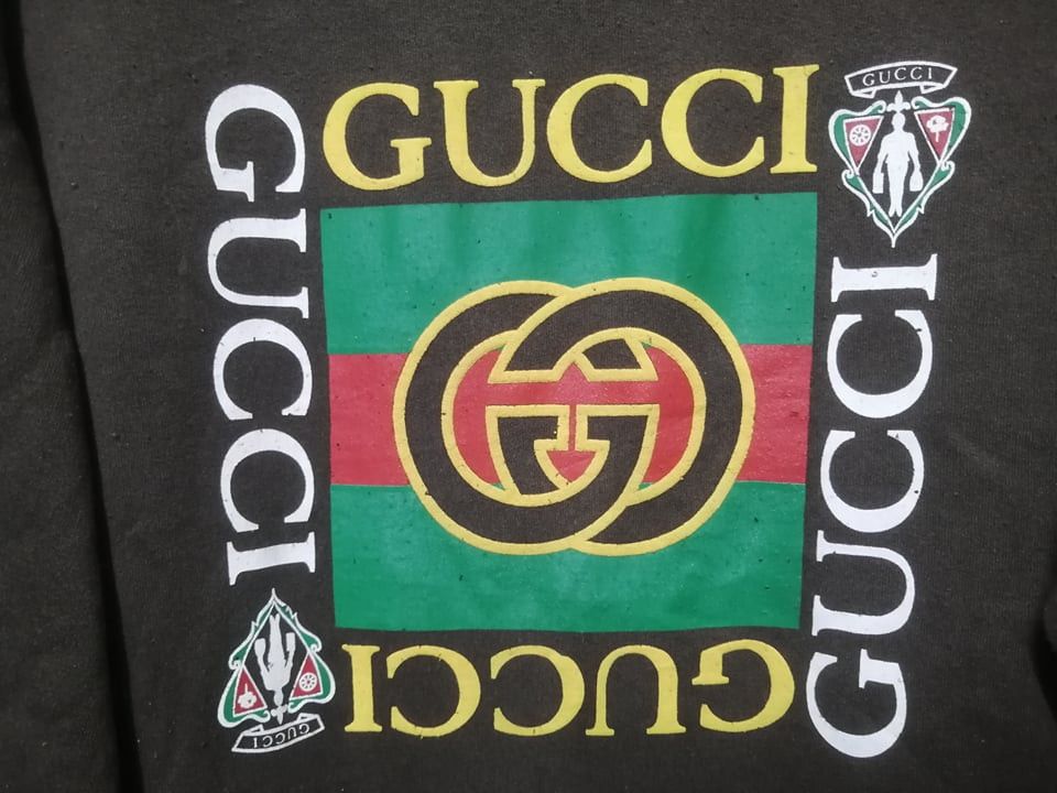Designer × Fruit Of The Loom × Vintage 90’s VINTAGE GUCCI BIG LOGO VERY RARE Size US XL / EU 56 / 4 - 4 Thumbnail