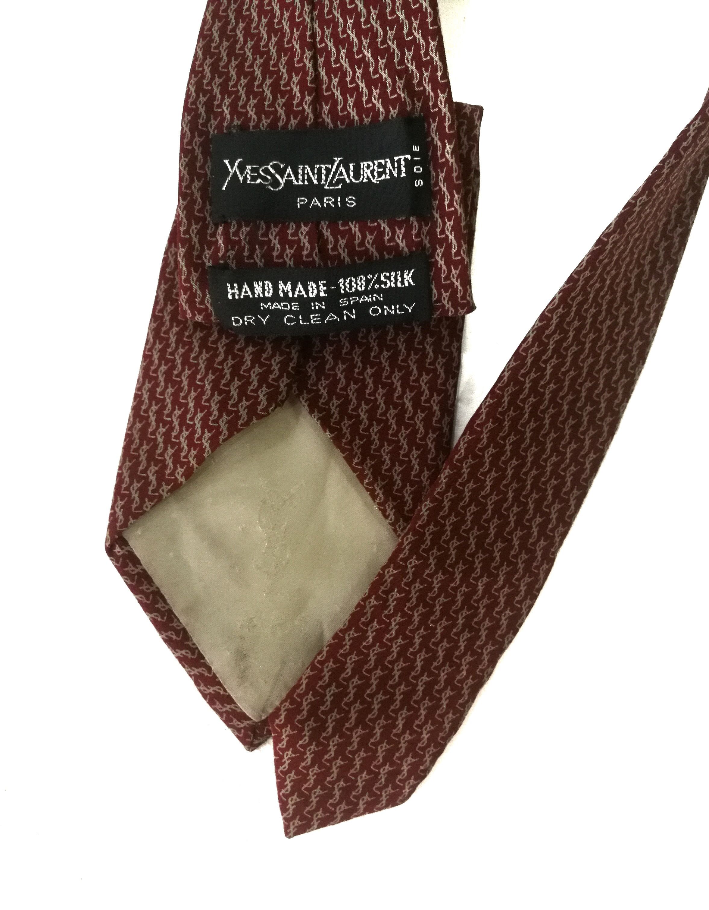 Yves Saint Laurent Yves Saint Laurent silk necktie YSL Size ONE SIZE - 4 Thumbnail