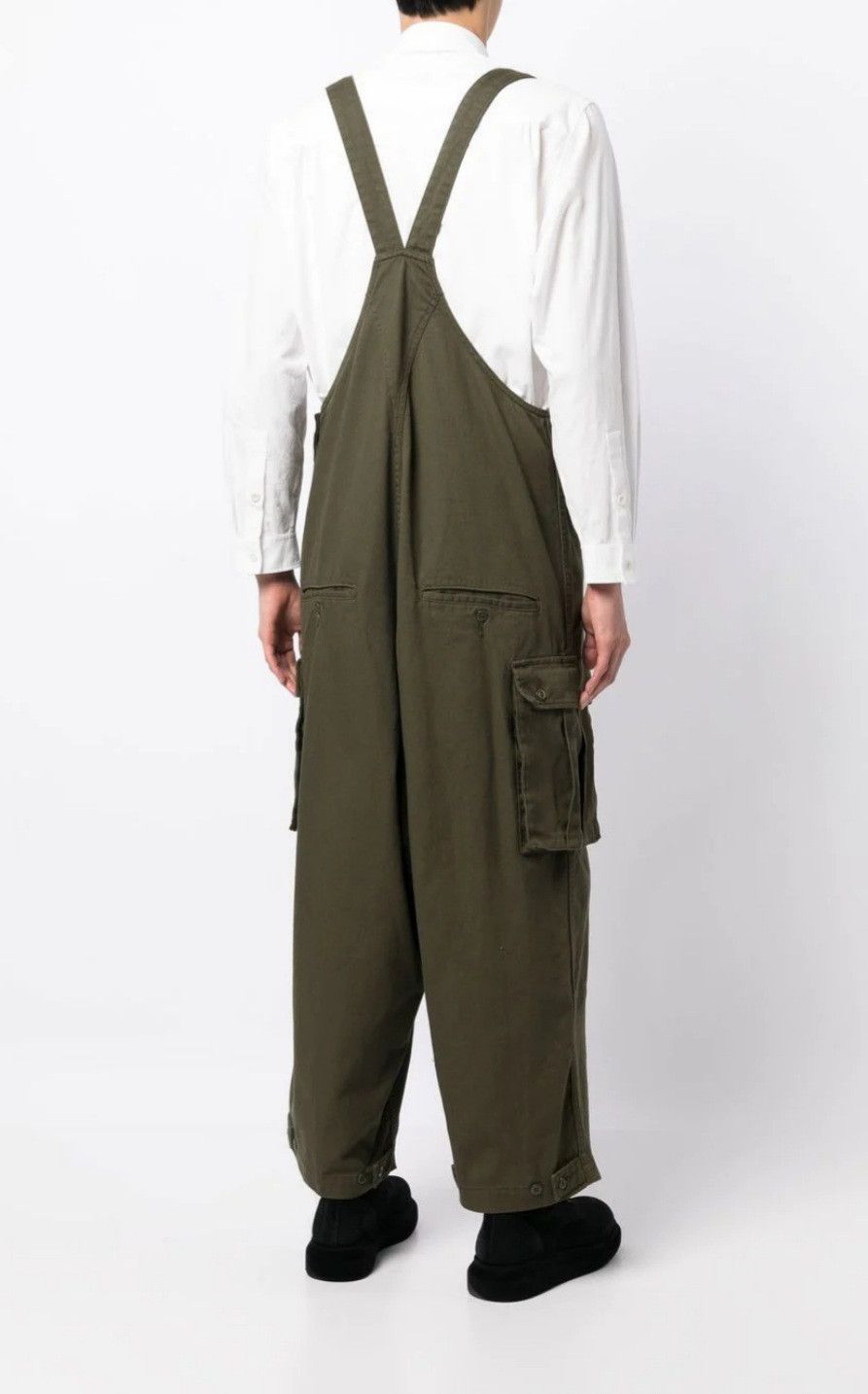 Yohji Yamamoto A/W2022 Yohji Yamamoto Black Scandal Sand KATSURAGI OVERALLS Size US 31 - 5 Thumbnail