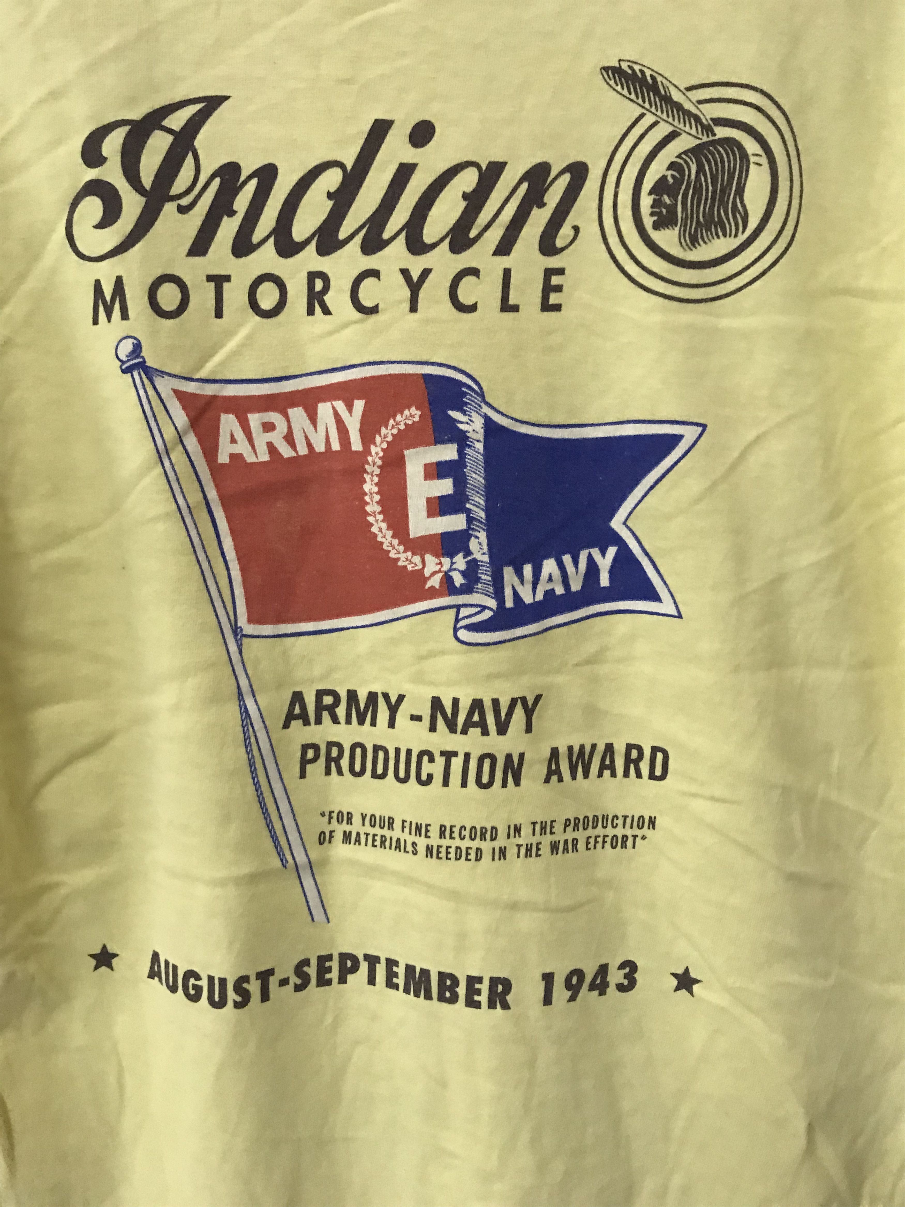 Indian Motorcycle Vintage indian motorcycle army awards Size US M / EU 48-50 / 2 - 2 Thumbnail