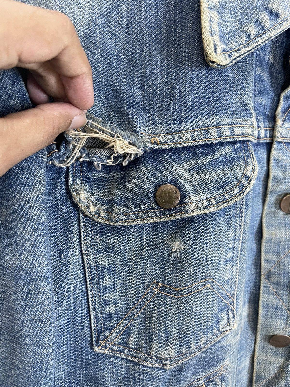 Japanese Brand ✅USA MADE🚀VINTAGE BLUE BELL MAVERICK DISTRESSED JACKET Size US S / EU 44-46 / 1 - 4 Thumbnail