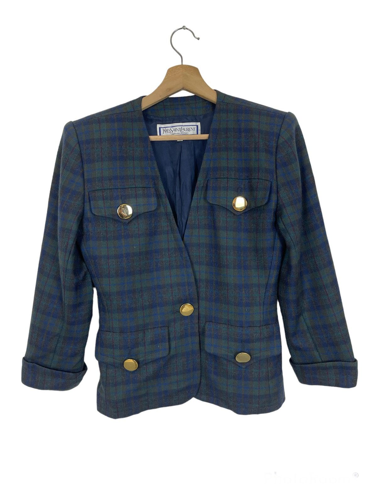 ✅OFFER YOU🚀VINTAGE YSL DIFFUSION FEMMES TARTAN