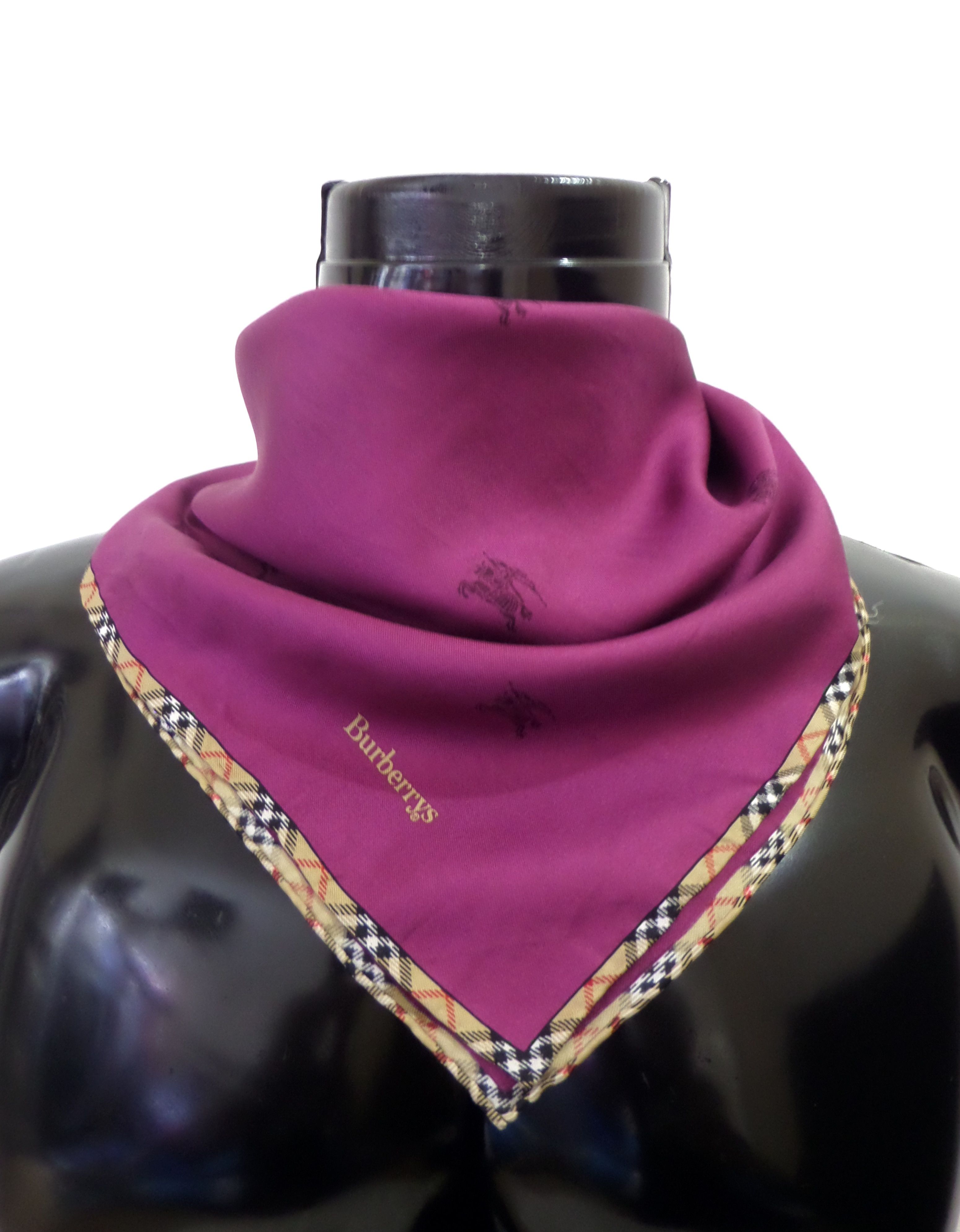 Burberry × Vintage Burberrys silk scarf / neckerchief Size ONE SIZE - 2 Thumbnail