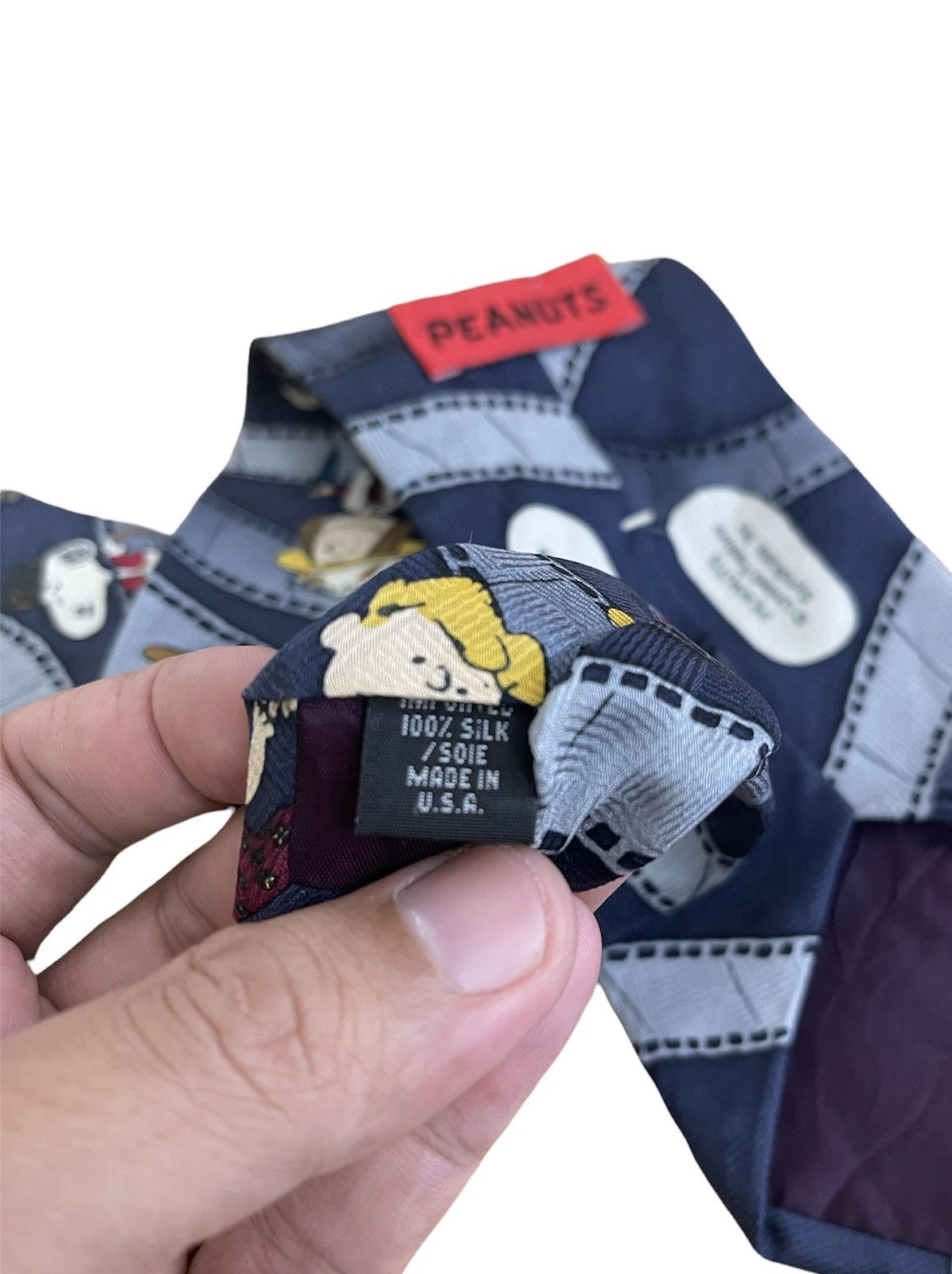 Peanuts × Vintage Snoopy peanuts silk necktie made in usa Size ONE SIZE - 7 Thumbnail
