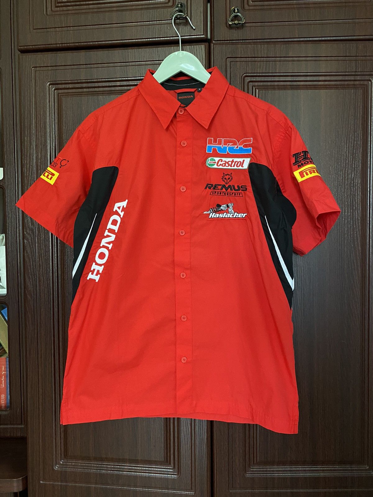 Honda Vintage Honda Castrol Button Up Shirt like Subaru Yamaha BMW Size US M / EU 48-50 / 2 - 1 Thumbnail