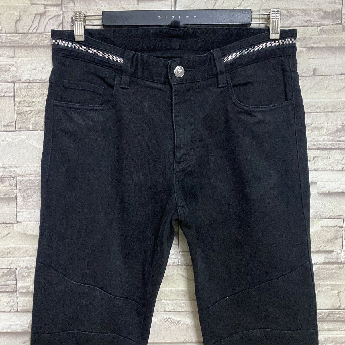 Marcelo Burlon Marcelo Burlon Black Denim Biker Jeans Undercover Size US 33 - 5 Thumbnail