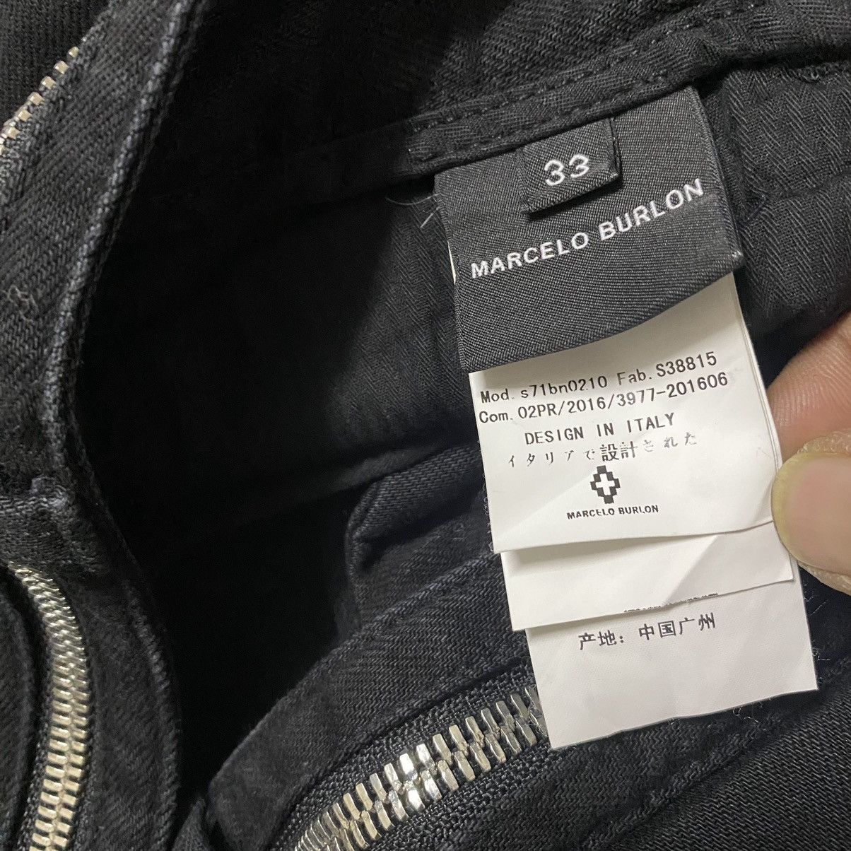Marcelo Burlon Marcelo Burlon Black Denim Biker Jeans Undercover Size US 33 - 16 Thumbnail