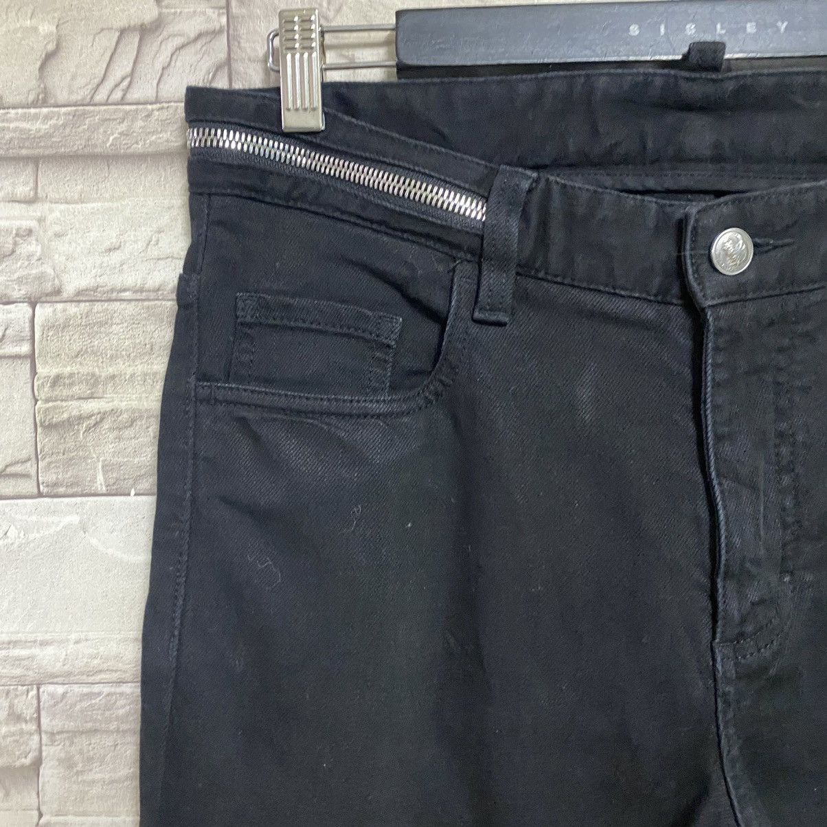 Marcelo Burlon Marcelo Burlon Black Denim Biker Jeans Undercover Size US 33 - 6 Thumbnail