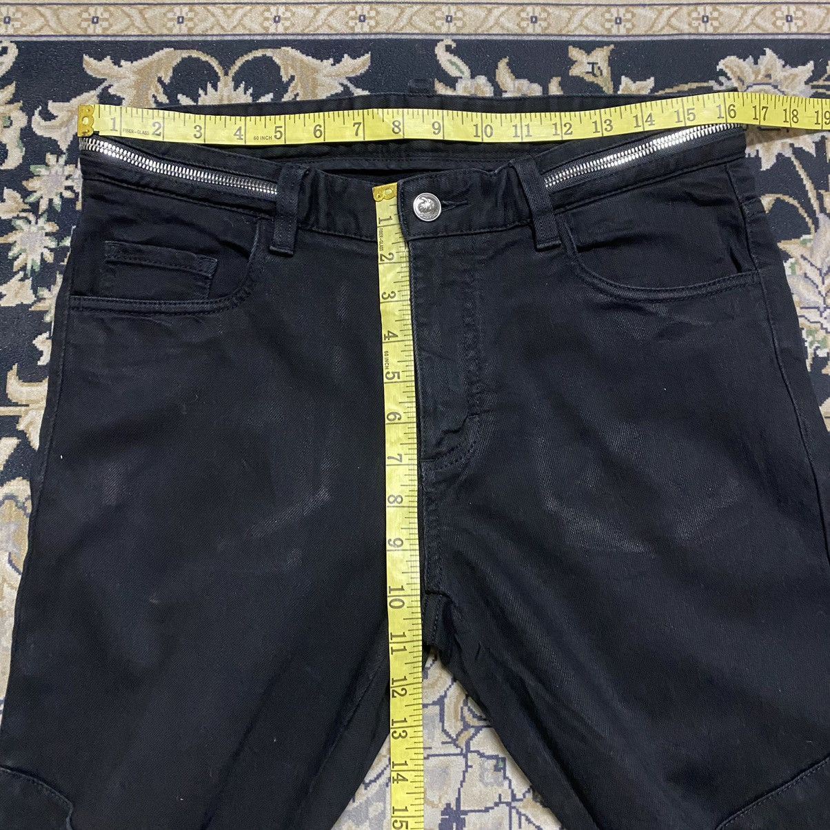 Marcelo Burlon Marcelo Burlon Black Denim Biker Jeans Undercover Size US 33 - 20 Thumbnail