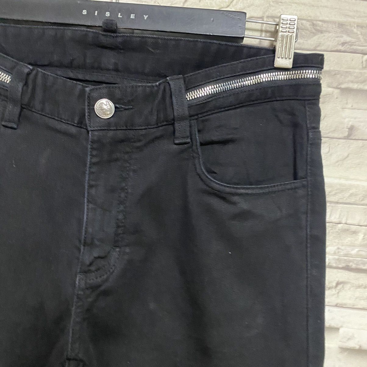 Marcelo Burlon Marcelo Burlon Black Denim Biker Jeans Undercover Size US 33 - 7 Thumbnail