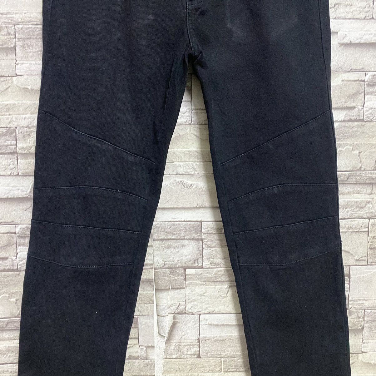 Marcelo Burlon Marcelo Burlon Black Denim Biker Jeans Undercover Size US 33 - 8 Thumbnail