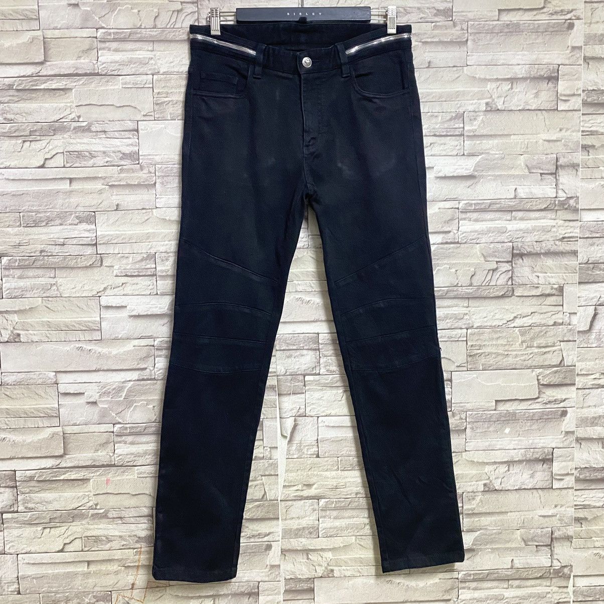 Marcelo Burlon Marcelo Burlon Black Denim Biker Jeans Undercover Size US 33 - 4 Thumbnail