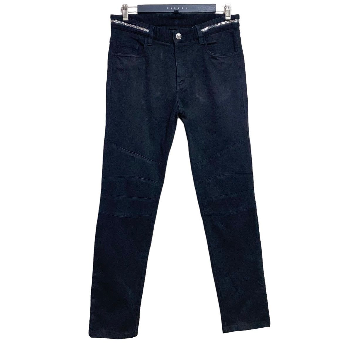 Marcelo Burlon Marcelo Burlon Black Denim Biker Jeans Undercover Size US 33 - 2 Thumbnail