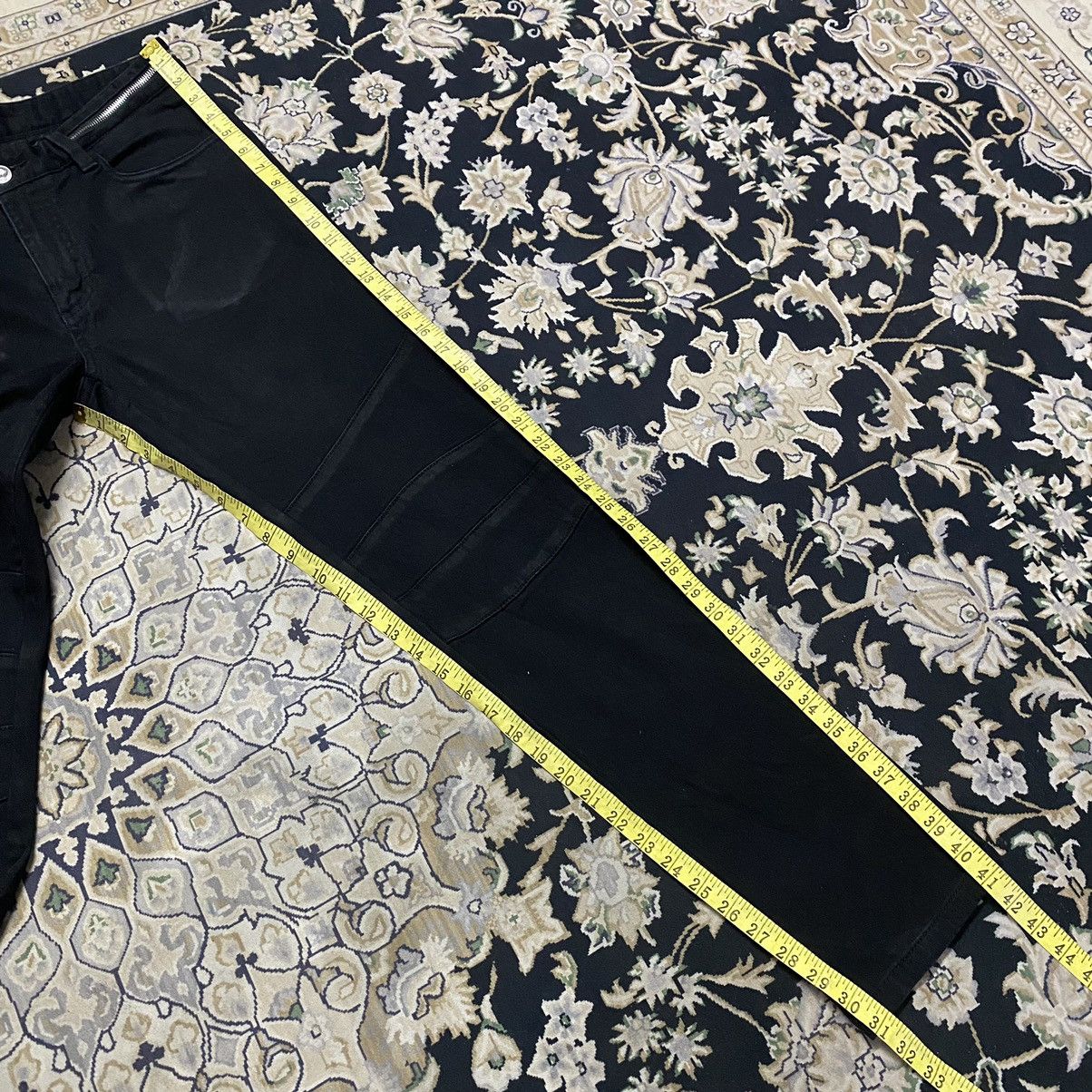 Marcelo Burlon Marcelo Burlon Black Denim Biker Jeans Undercover Size US 33 - 21 Thumbnail