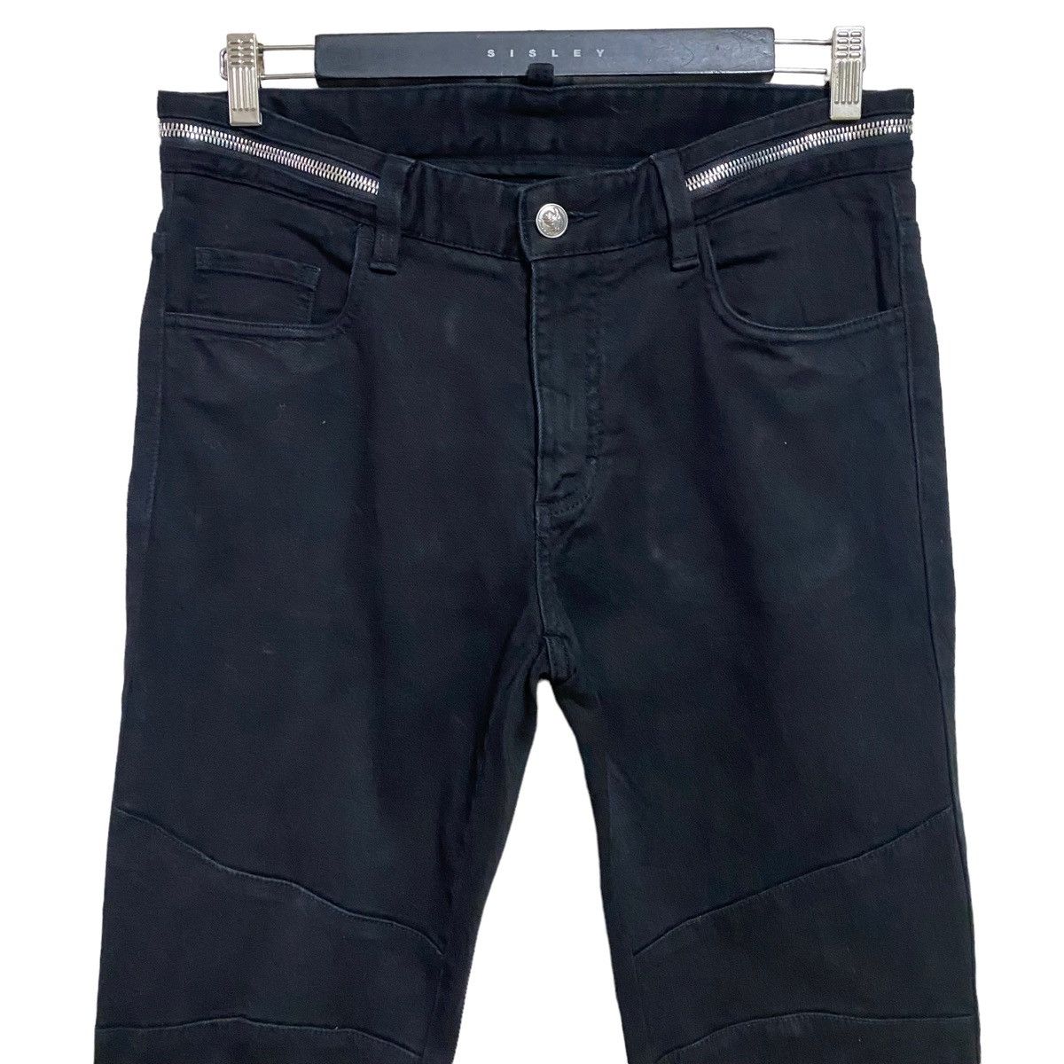 Marcelo Burlon Marcelo Burlon Black Denim Biker Jeans Undercover Size US 33 - 1 Thumbnail