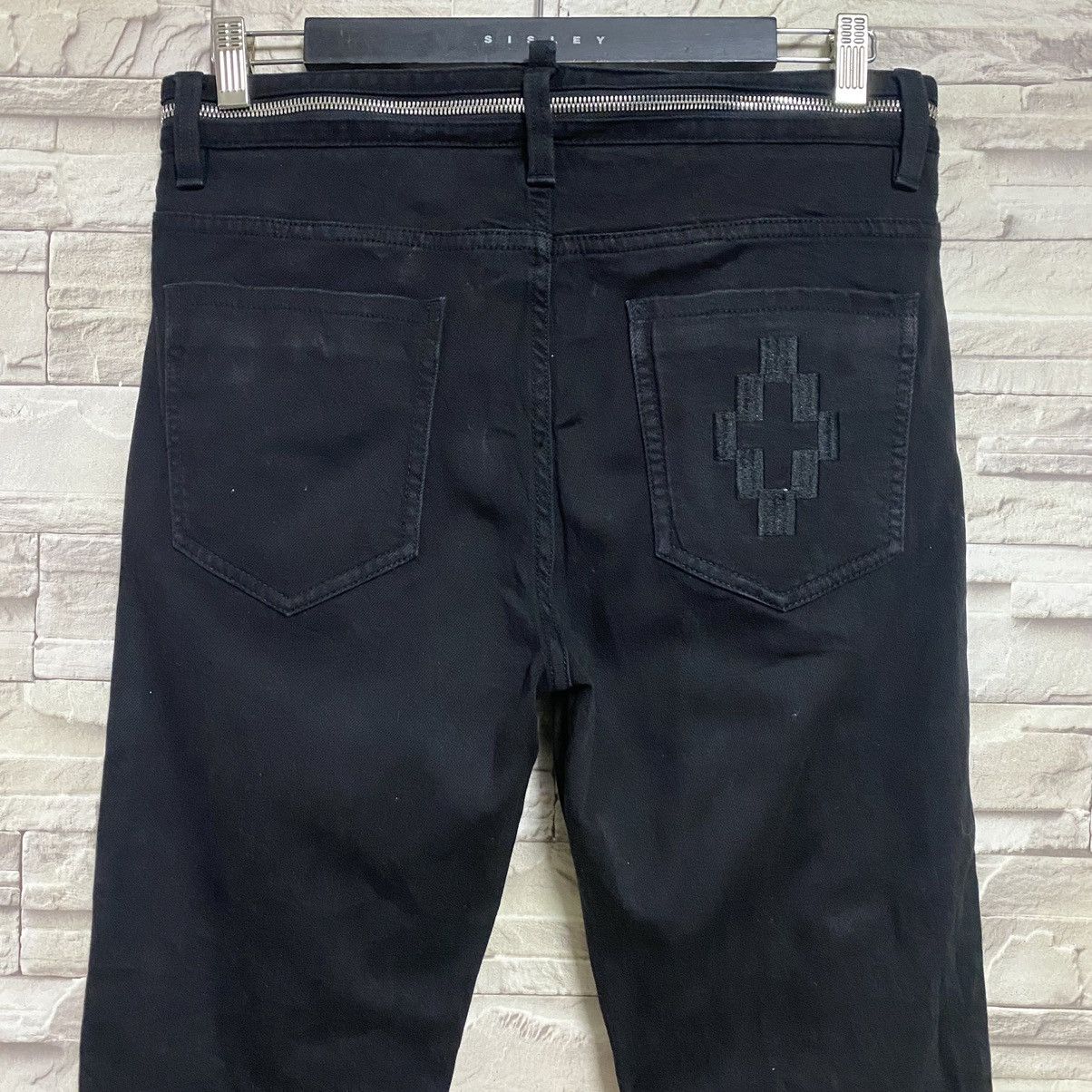 Marcelo Burlon Marcelo Burlon Black Denim Biker Jeans Undercover Size US 33 - 12 Thumbnail