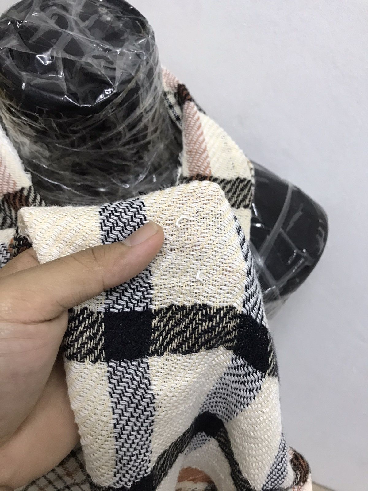 Other Vtg Daks London Nova Check 2 in 1 Knit Scarf Like Burberry Size ONE SIZE - 15 Thumbnail
