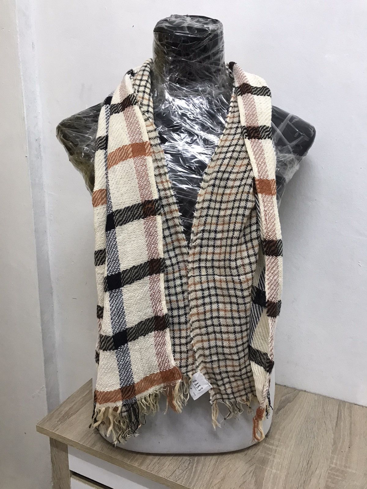 Other Vtg Daks London Nova Check 2 in 1 Knit Scarf Like Burberry Size ONE SIZE - 5 Thumbnail