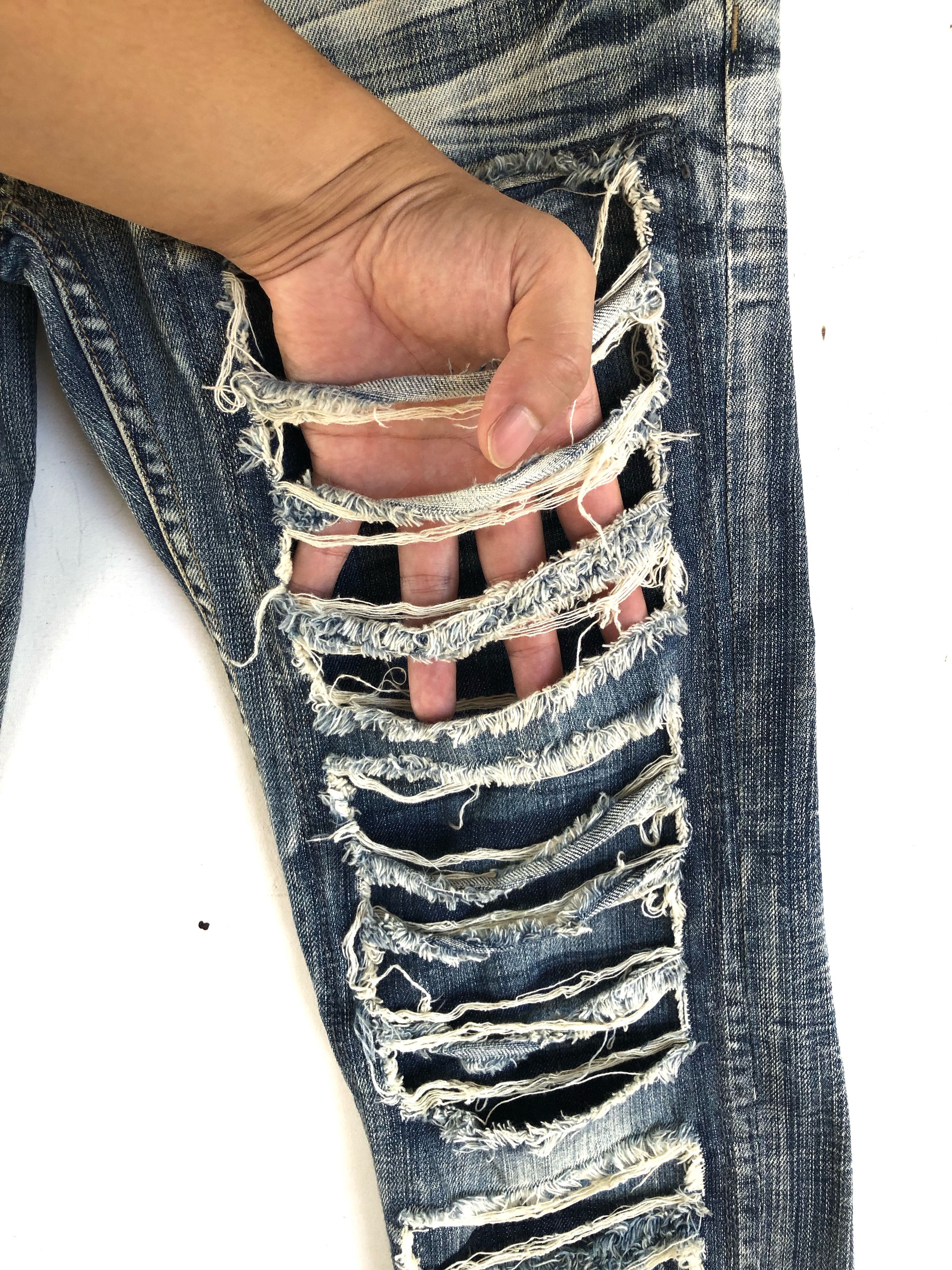 Japanese Brand RARE🔥VINTAGE EDGE RUPERT JAPAN DISTRESSED DESIGN JEANS Size US 32 / EU 48 - 8 Thumbnail