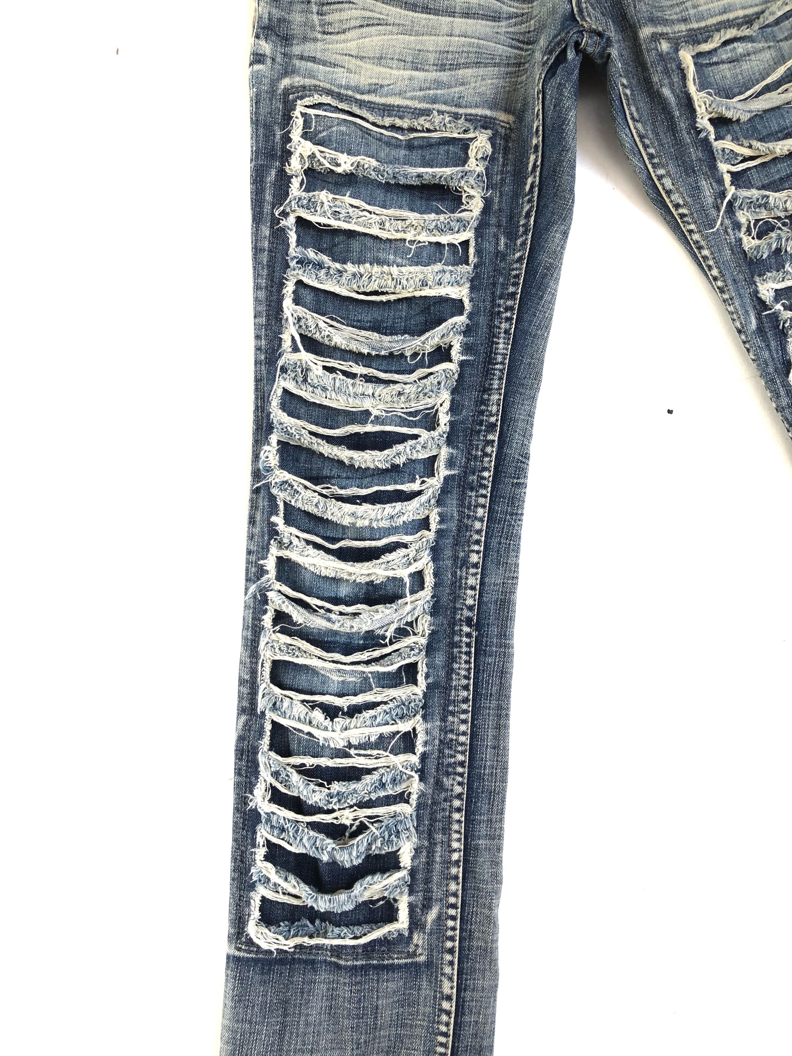 Japanese Brand RARE🔥VINTAGE EDGE RUPERT JAPAN DISTRESSED DESIGN JEANS Size US 32 / EU 48 - 6 Thumbnail